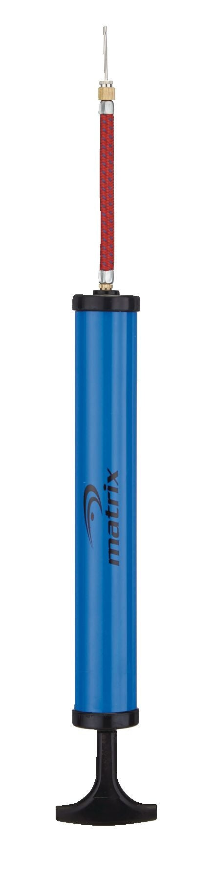 Matrix Dual-Action tragbare Handluftpumpe mit Aufblasnadel für alle Sportbälle, 12-in