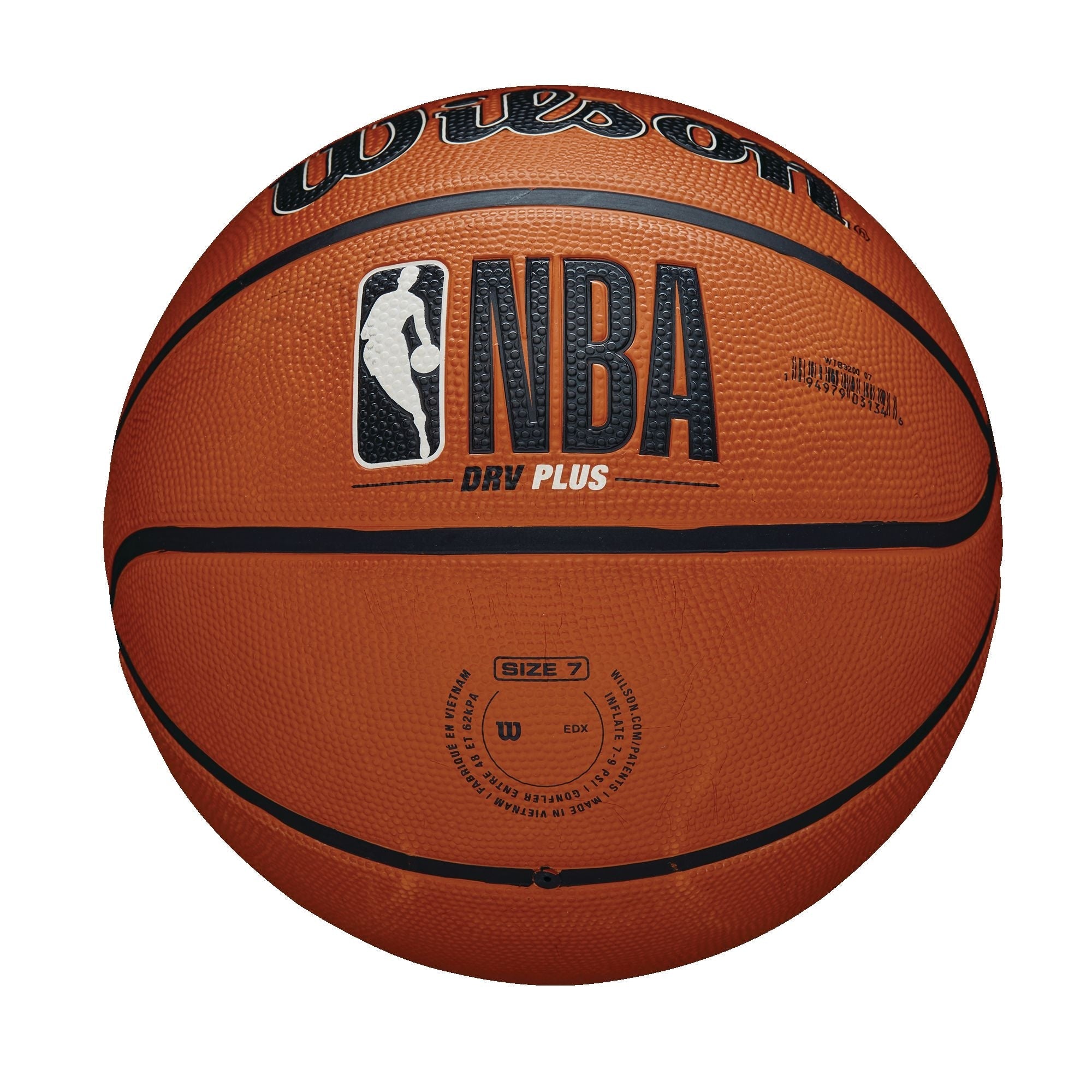 Wilson NBA DRV plus Outdoor Gummibasketball, offizielle Größe 7 (29,5-in), braun