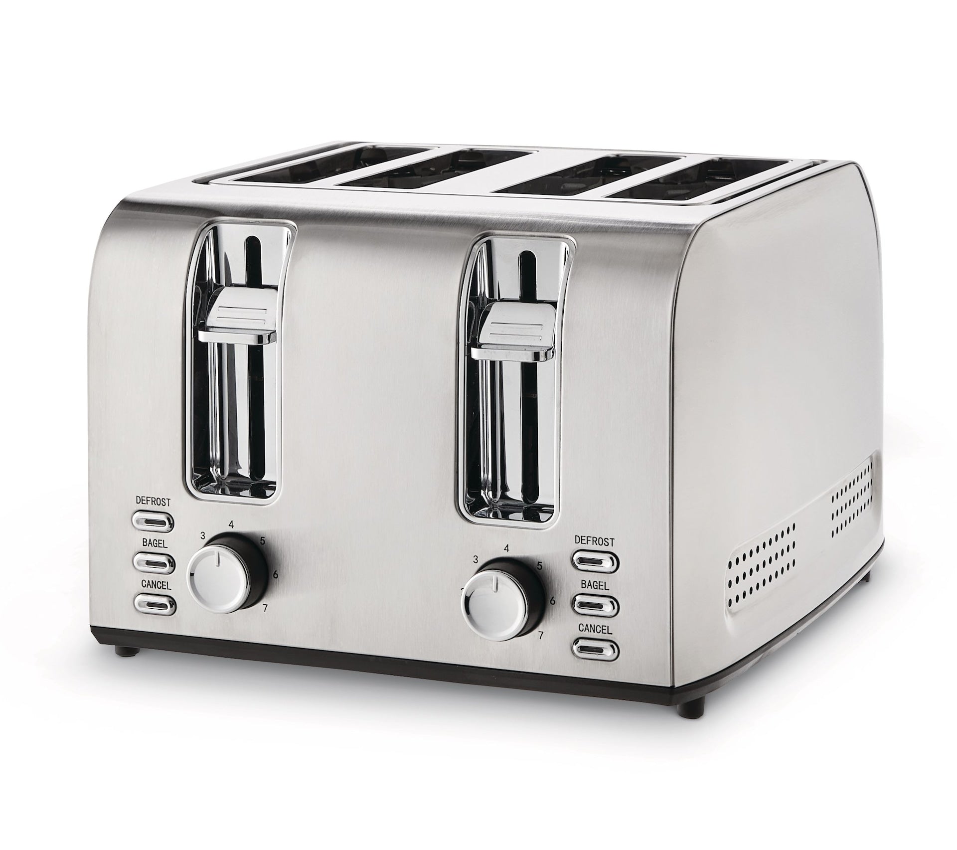 MASTER Chef Edelstahl-Toaster mit 3 Einstellungen, 4-Scheiben