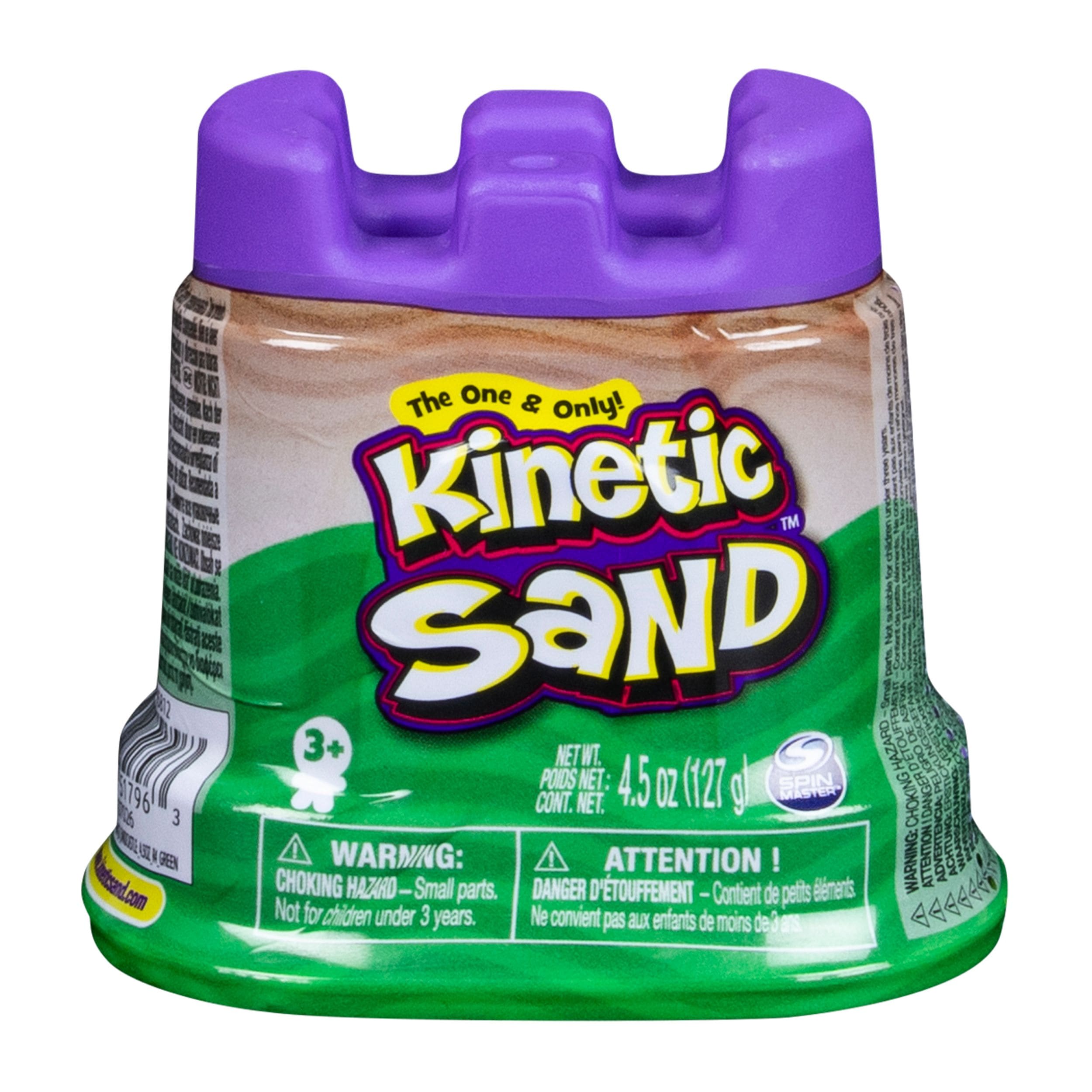 Kinetic Sand Kinder formbare Spiel Sand & Burg Container, 4,5 Unzen, verschiedene Farben, Alter 3+
