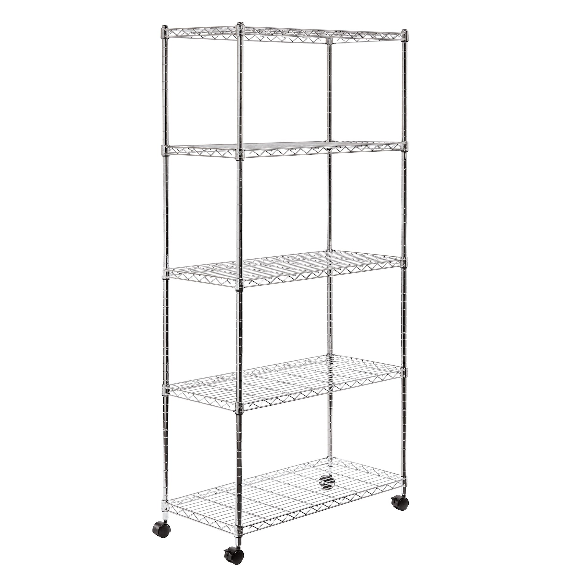 Vancouver Klassiker, 5-stufige Stahldrahtregale, 30-in x 14-in x 60-in, Chrom