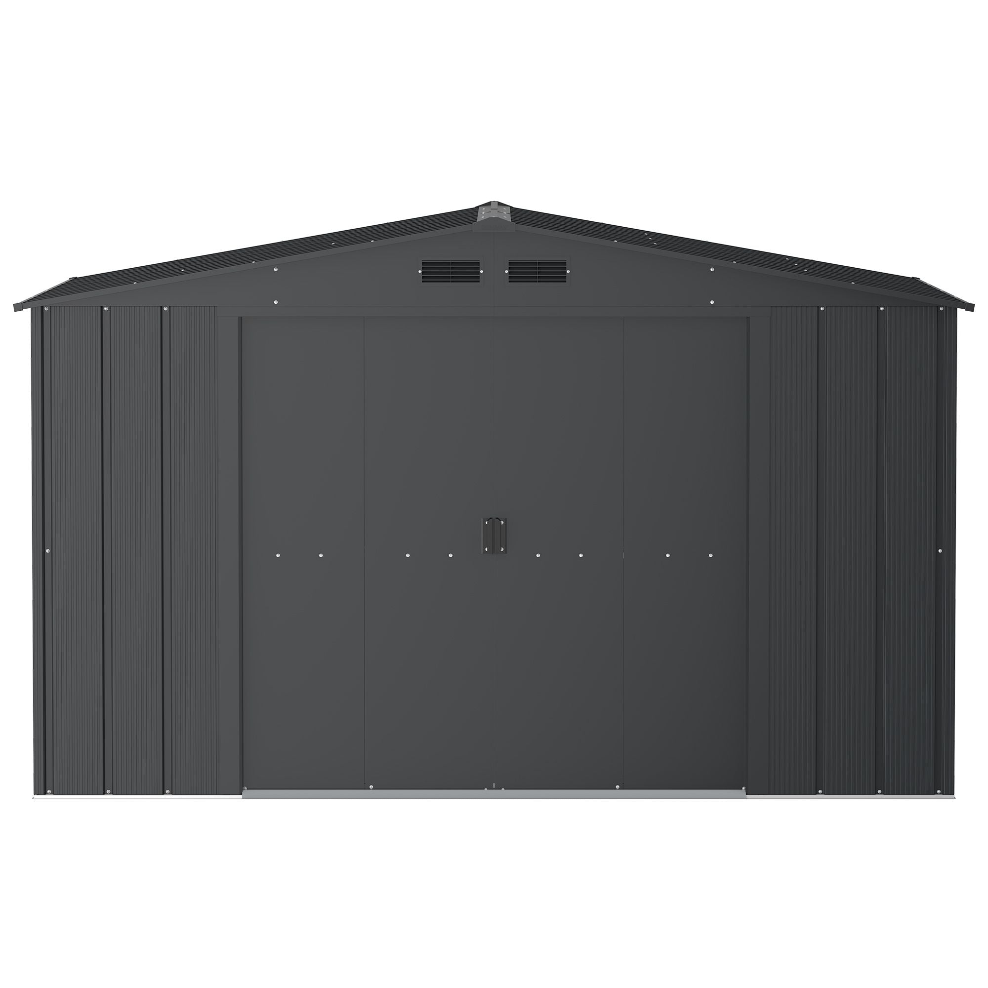 Duramax Metall-Außenlagerhaus mit Stahlrahmen, dunkelgrau, 10-1/2-ft x 8-ft