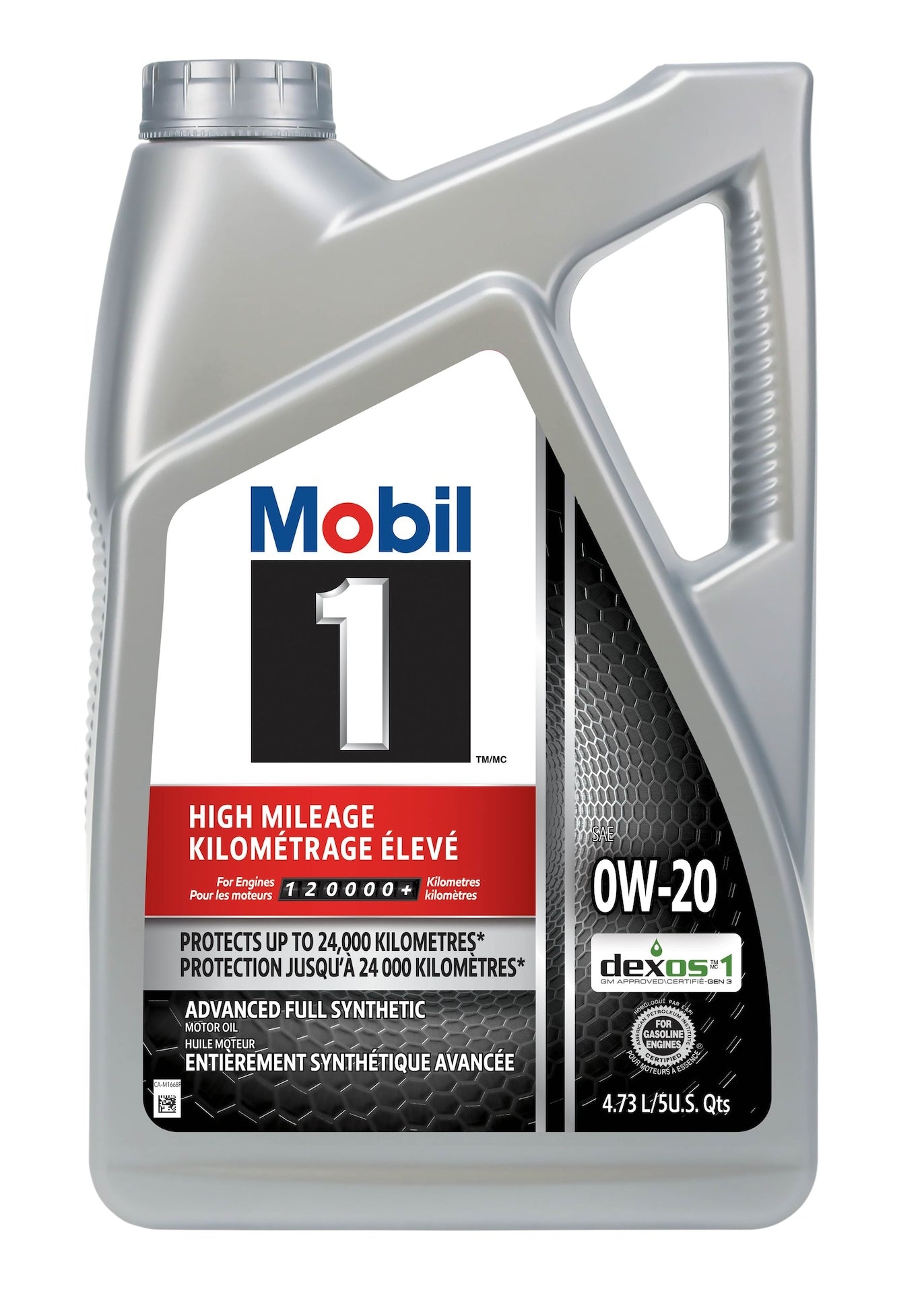 Mobil 1 hohe Laufleistung 0W20 synthetischer Motor / Motoröl, 4,73-l