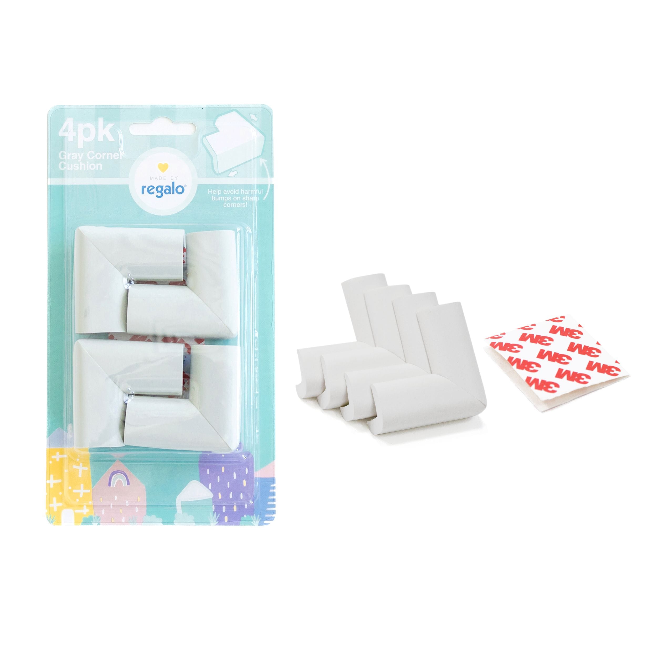 Regalo Kindersicherung Möbel Randkissenbündel, grau, 16-ft