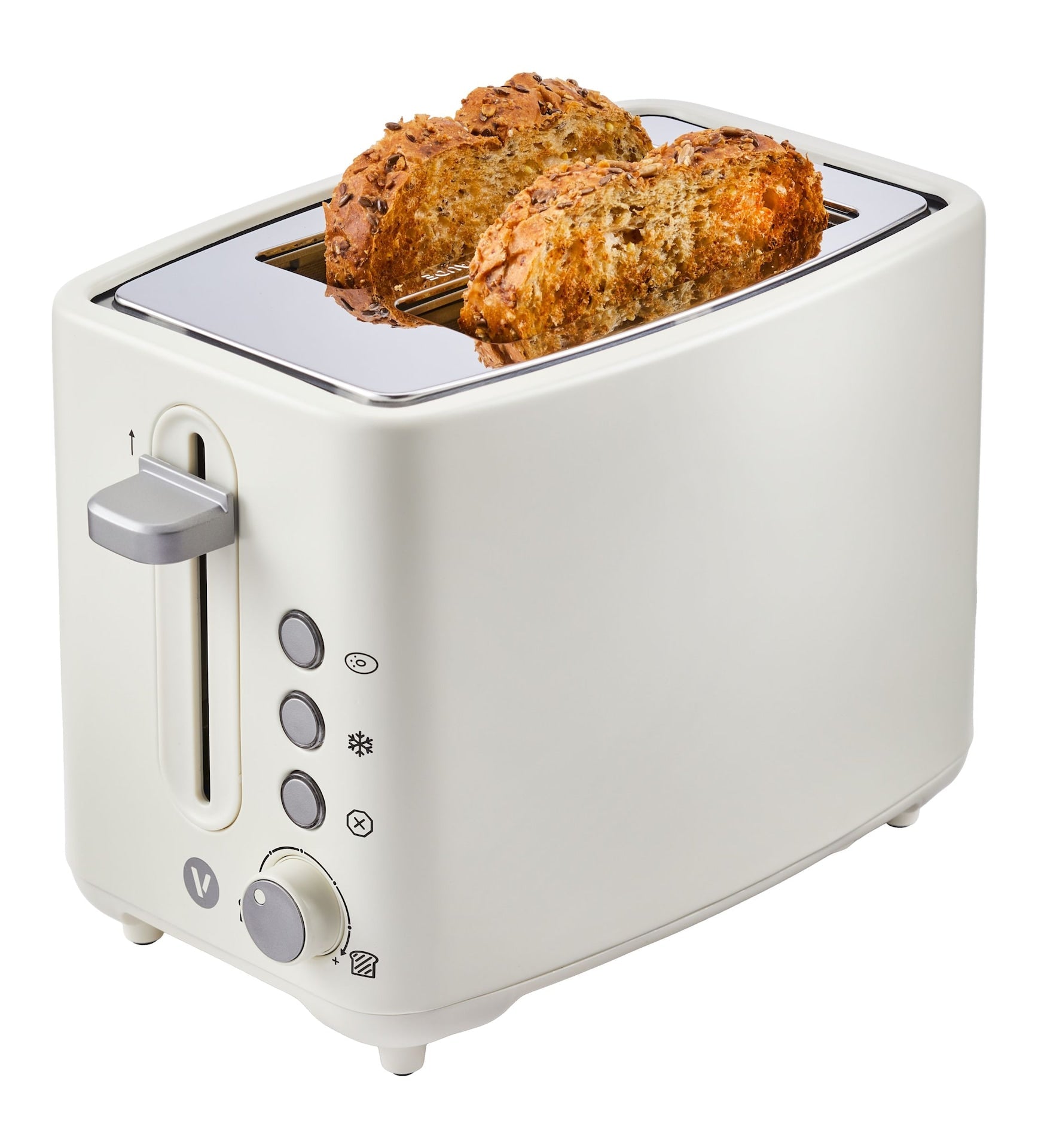 Vida by PADERNO Farbserie 2-Scheiben-Toaster mit 3 Einstellungen, Shortbread
