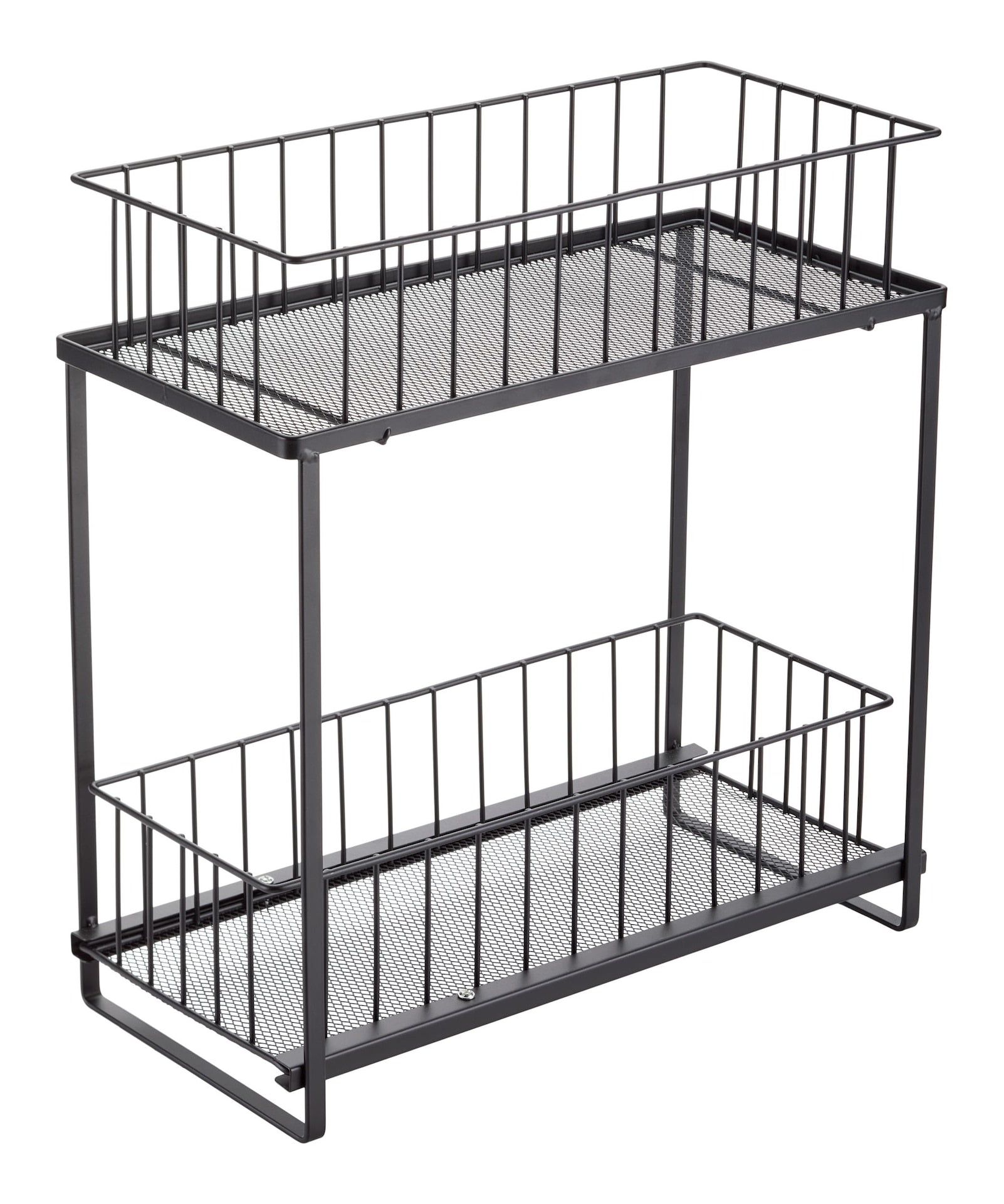 Type A 2-stufiger Duschorganisator mit Rutschkorb, schwarz