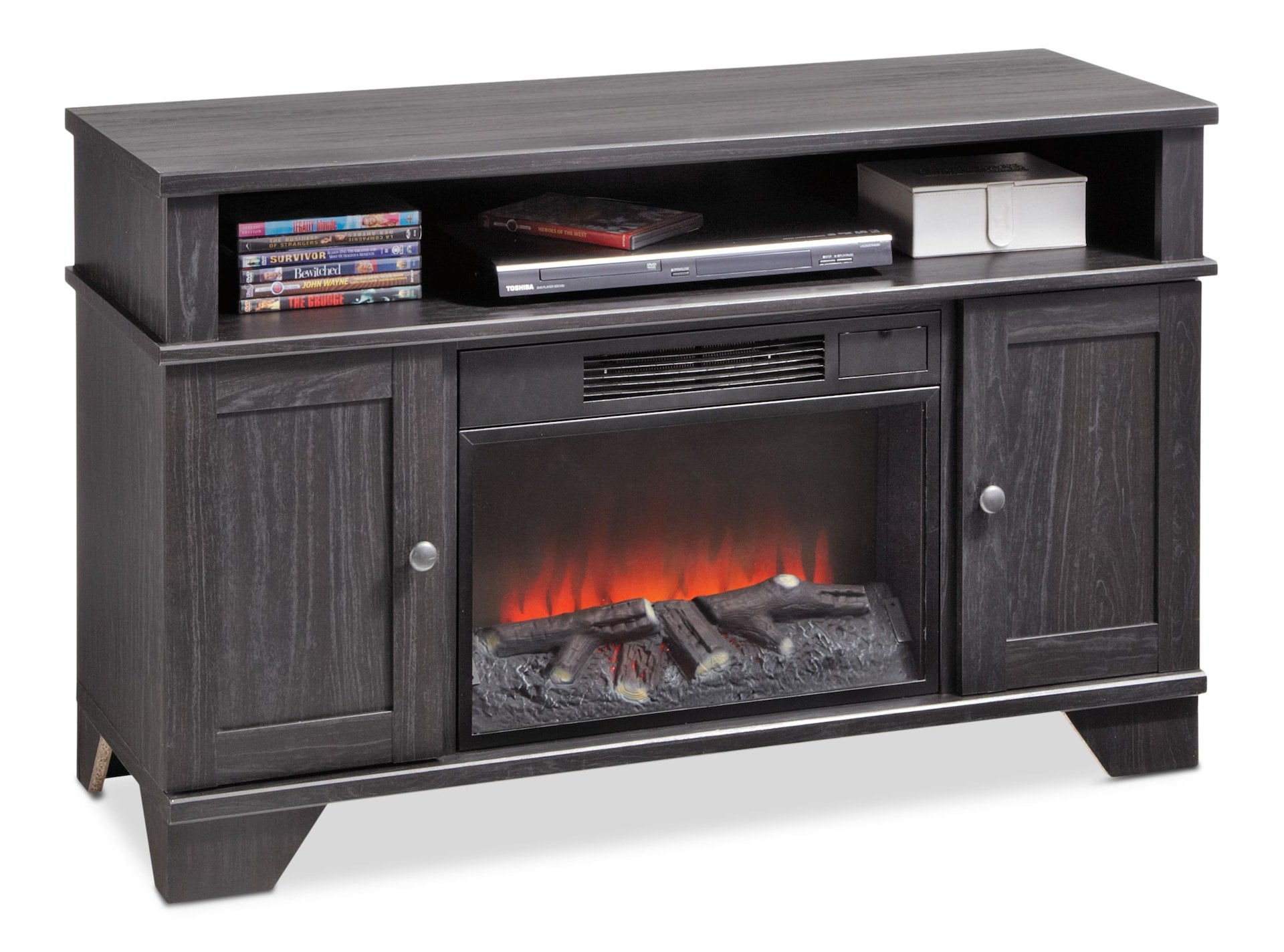 For Living hamilton elektrischer Kamin-TV-Ständer, 44,5-in, 1500W, brauner Cappucino