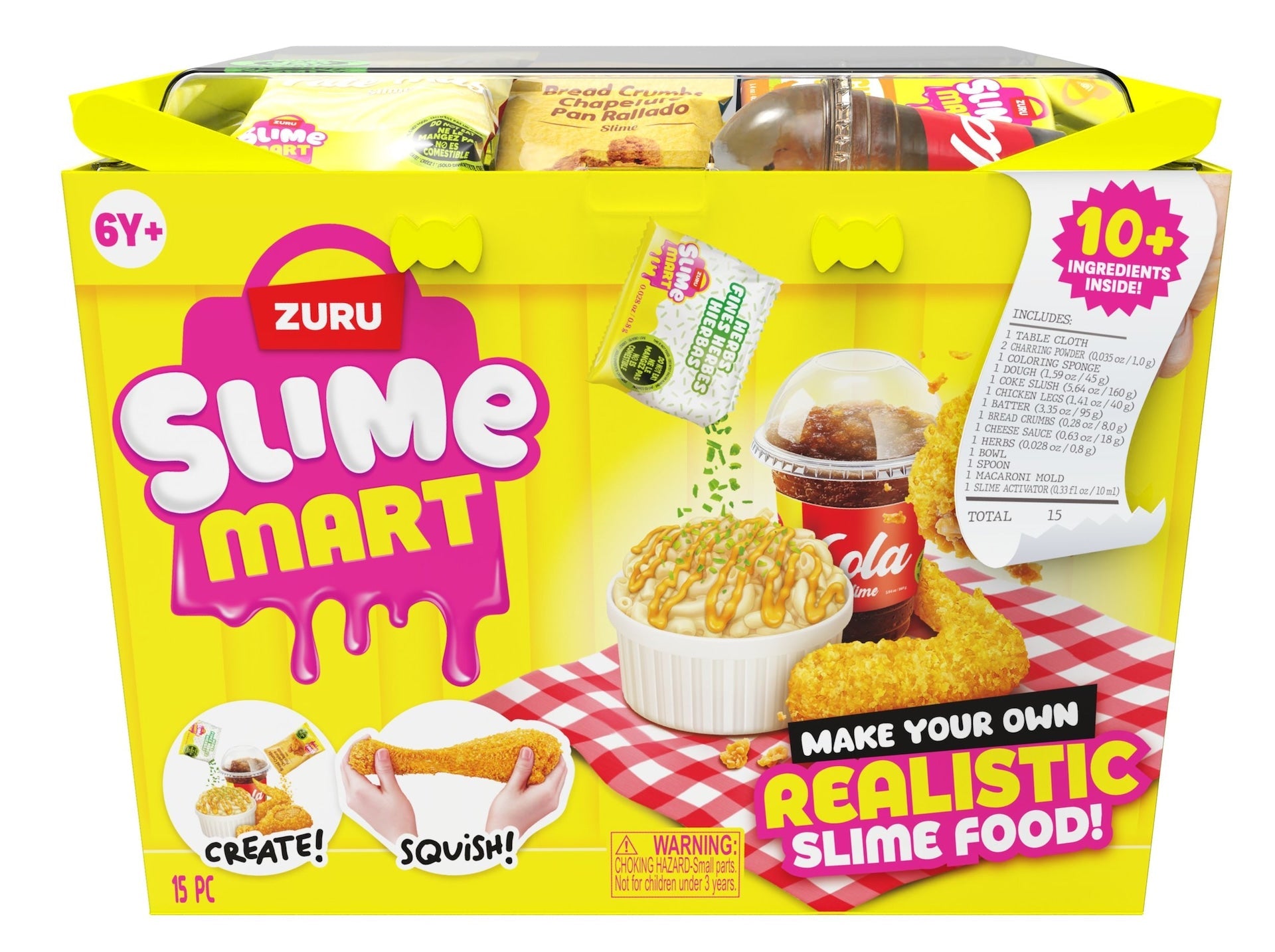 Slime mart kleiner Einkaufskorb, Serie 2, Fast Food, gelb