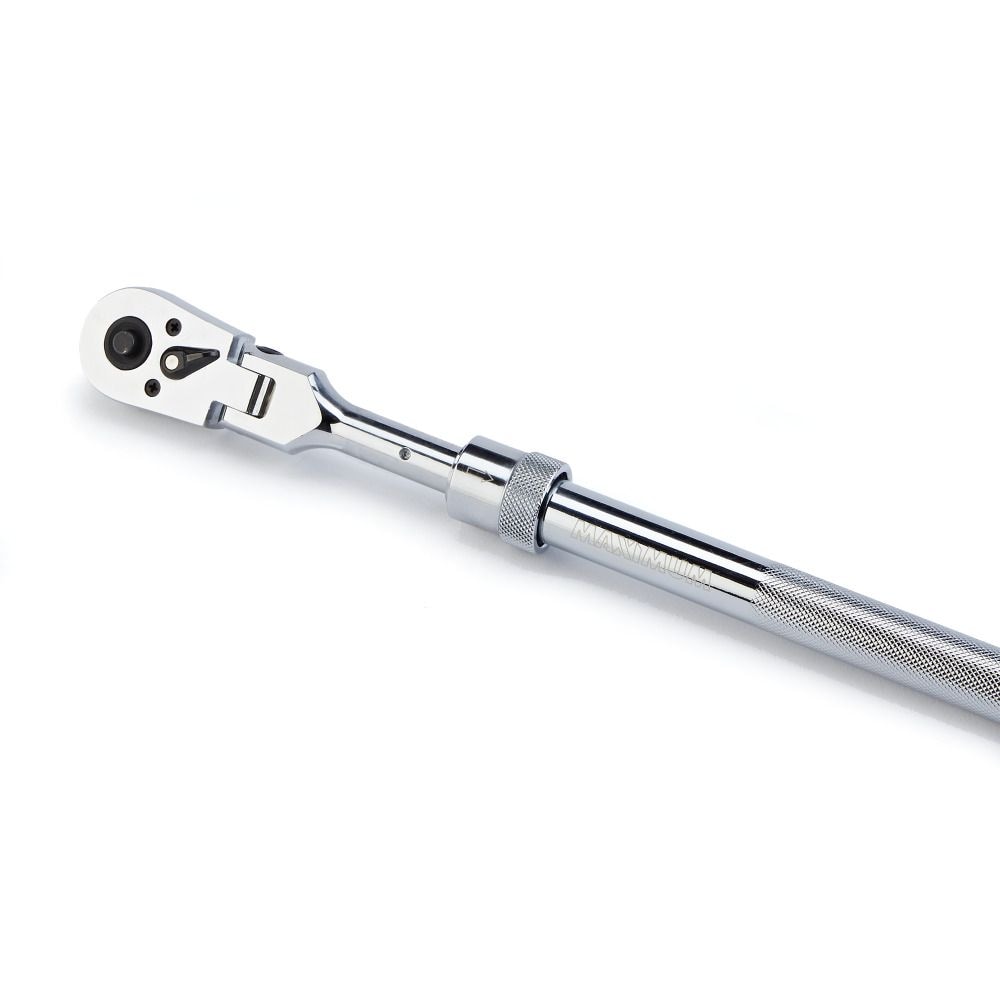 MAXIMUM 3/8-in-Antrieb Flexkopf ausziehbare Ratsche, CRV, Nickel-Chrom-plattierung, 10-in-15-in