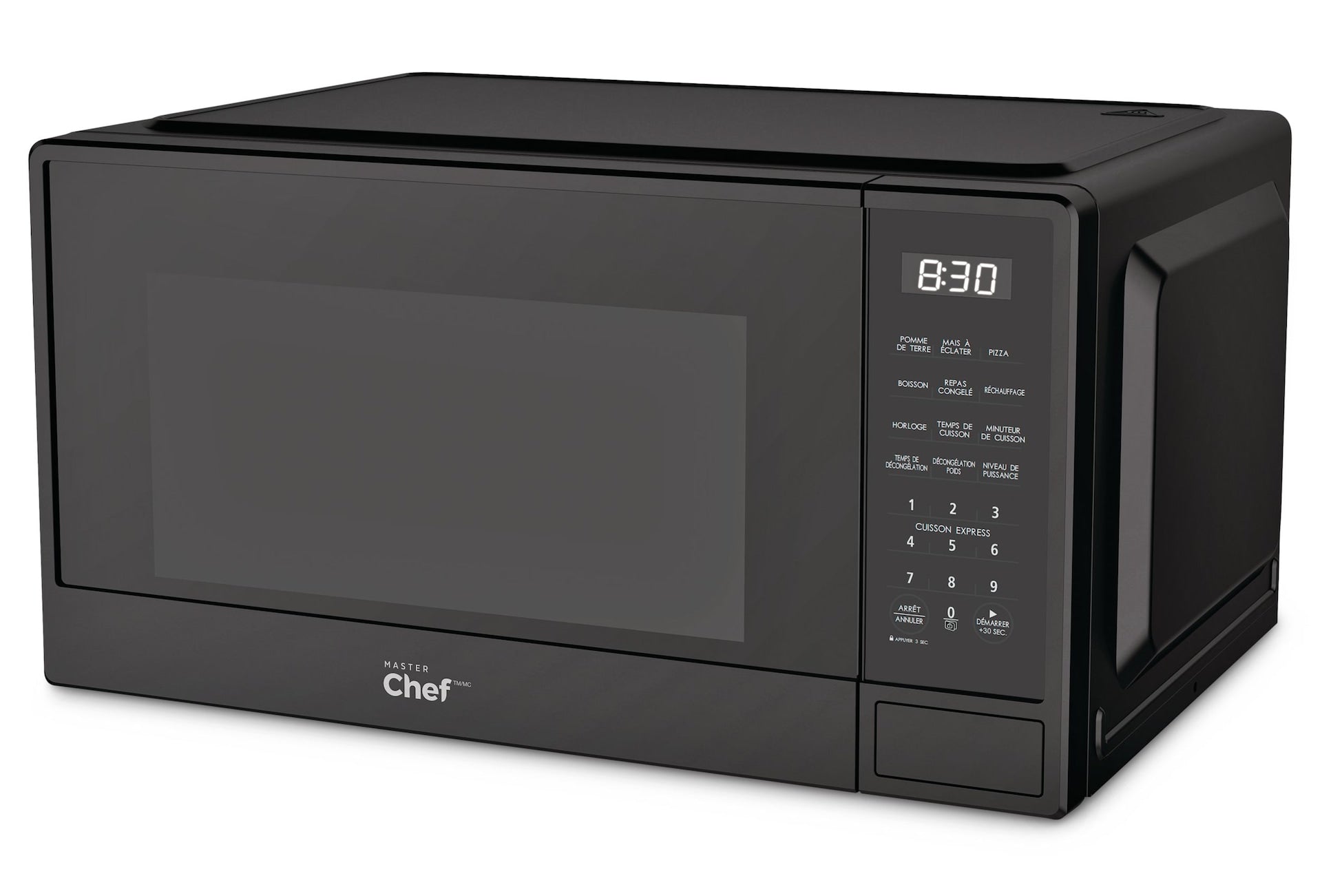 MasterChef matte Mikrowelle, schwarz, 1,1-cu-ft