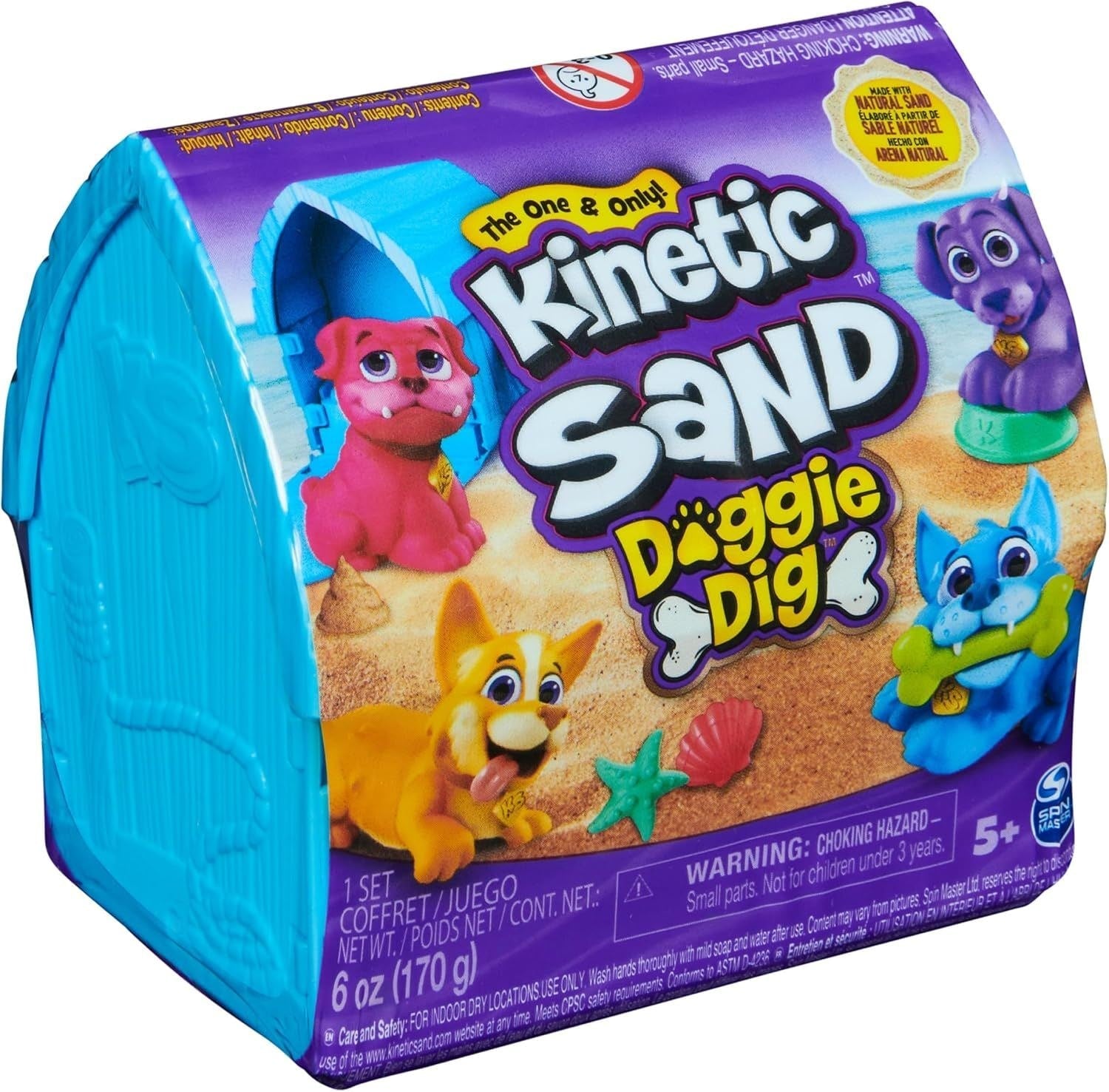 Kinetic Sand Einfarbiges Doggy-Dig-Set für Alter 5+