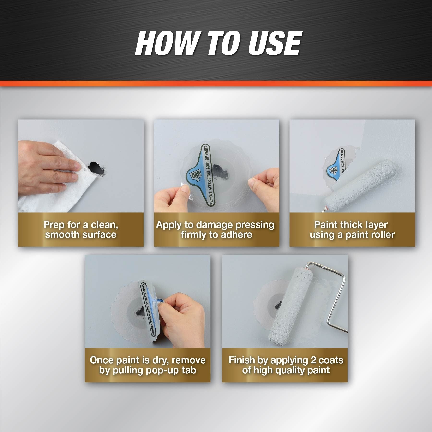 DAP eclipse wall repair patch, 4-in
