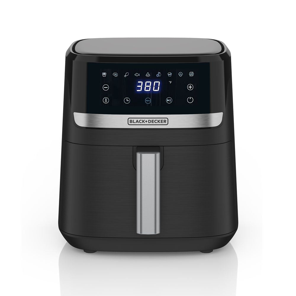 Black & Decker 8-in-1 digitale Fritteuse mit Antihaft-Kochkorb, 6-qt