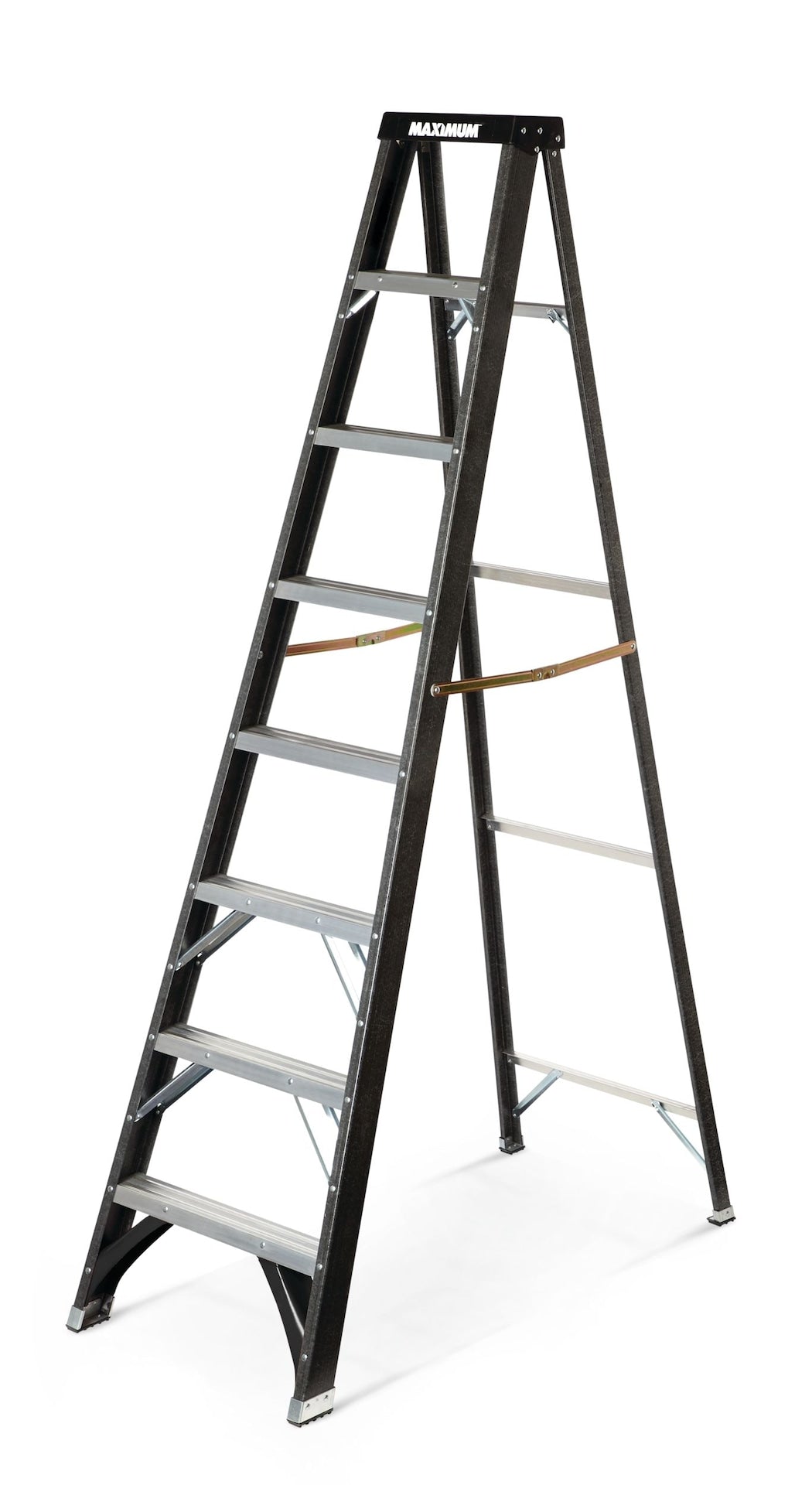 MAXIMUM Klasse 1 Fiberglas schwere industrielle Stufenleiter, 250-lb, 8-ft
