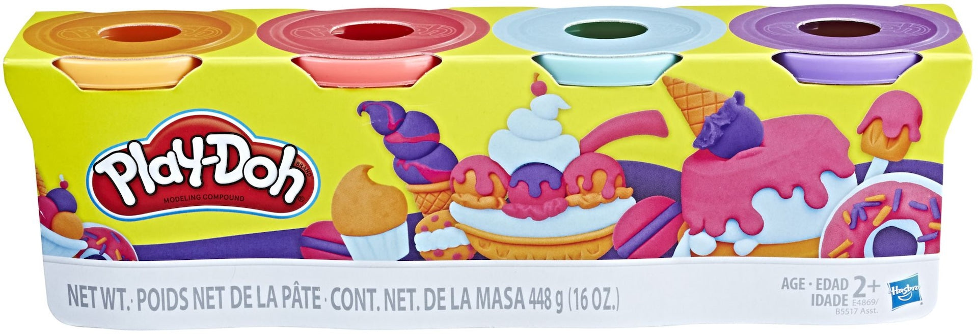 Hasbro Play-Doh-Modellierung von Kreativspielzeug für Kleinkinder, sortiert 4 PK, ab 2 Jahren