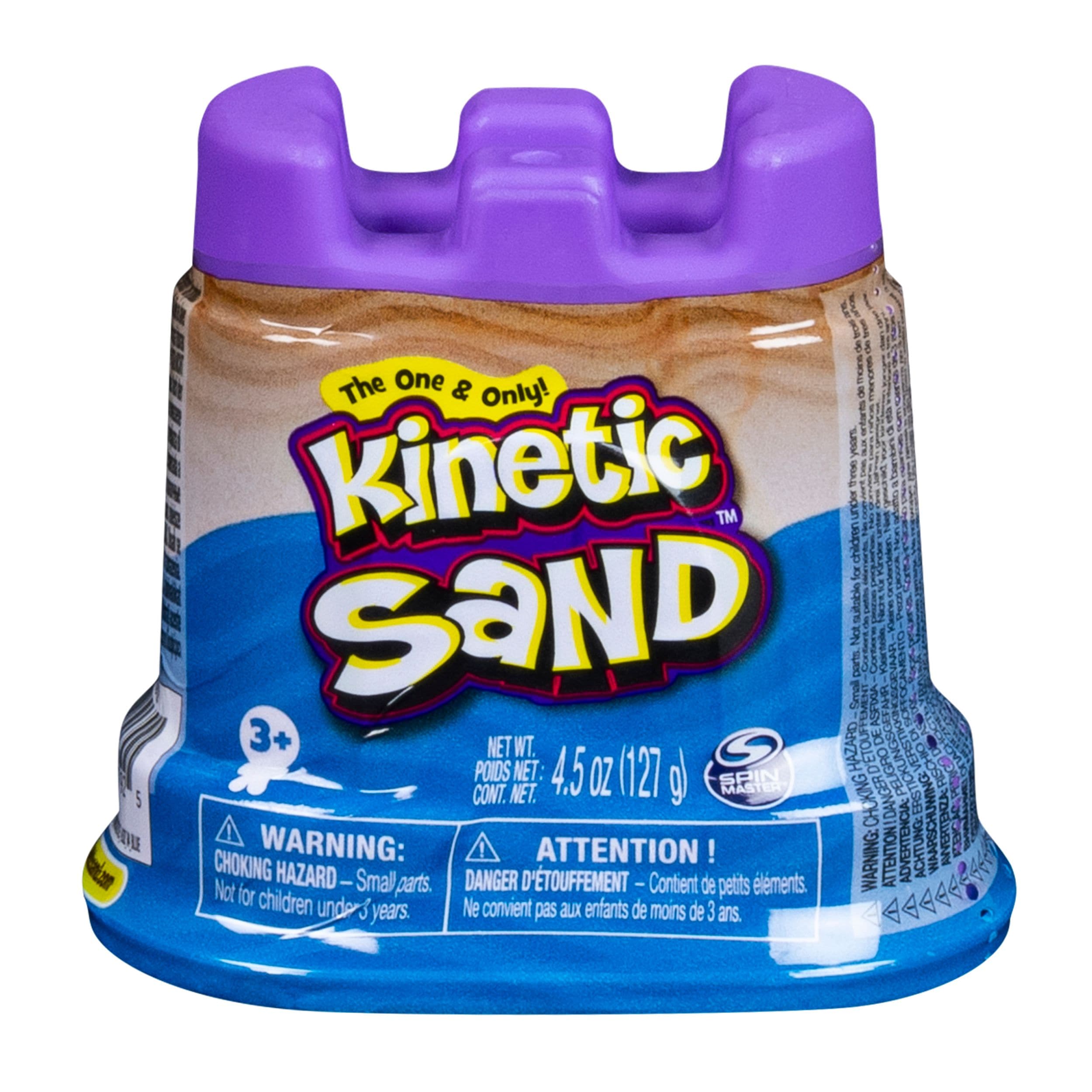 Kinetic Sand Kinder formbare Spiel Sand & Burg Container, 4,5 Unzen, verschiedene Farben, Alter 3+