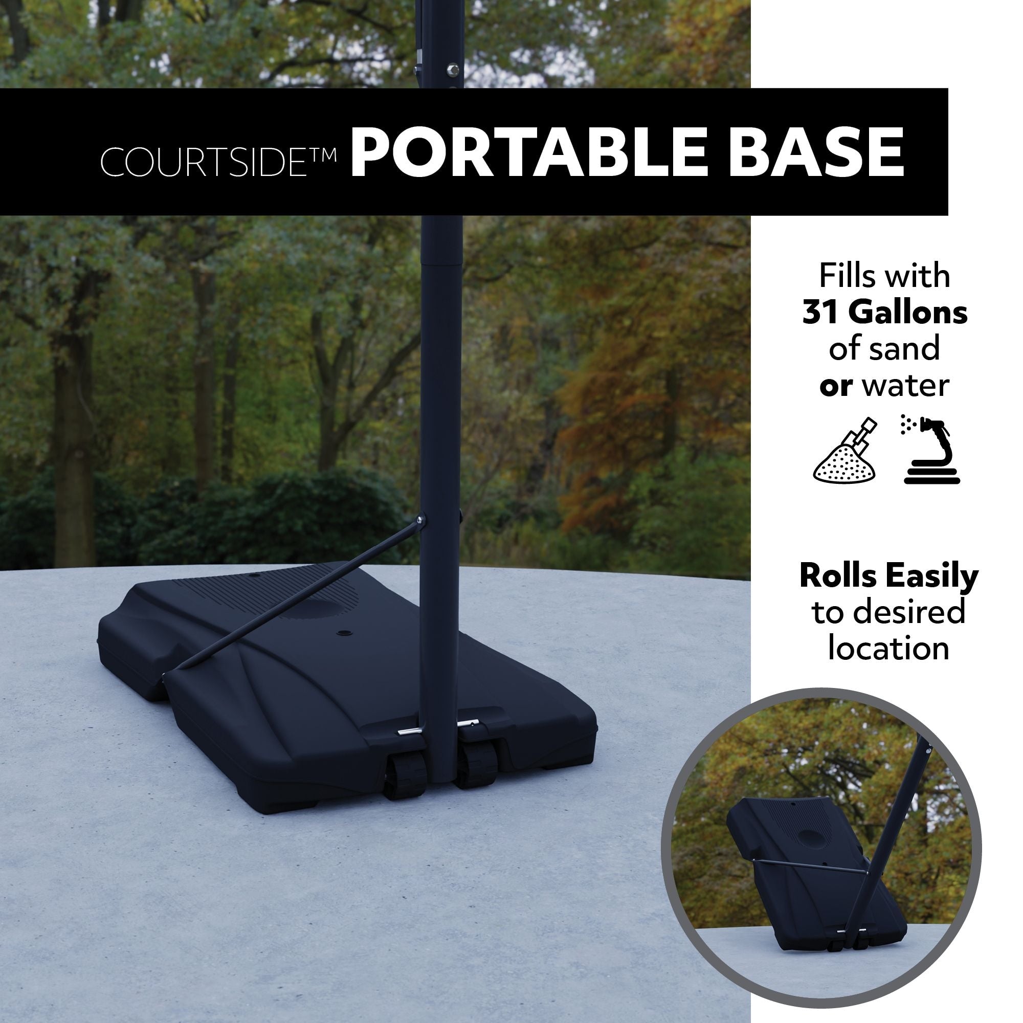 Lifetime tragbares verstellbares Basketball-Backboard, Reifen & Netzsystem, 50-in