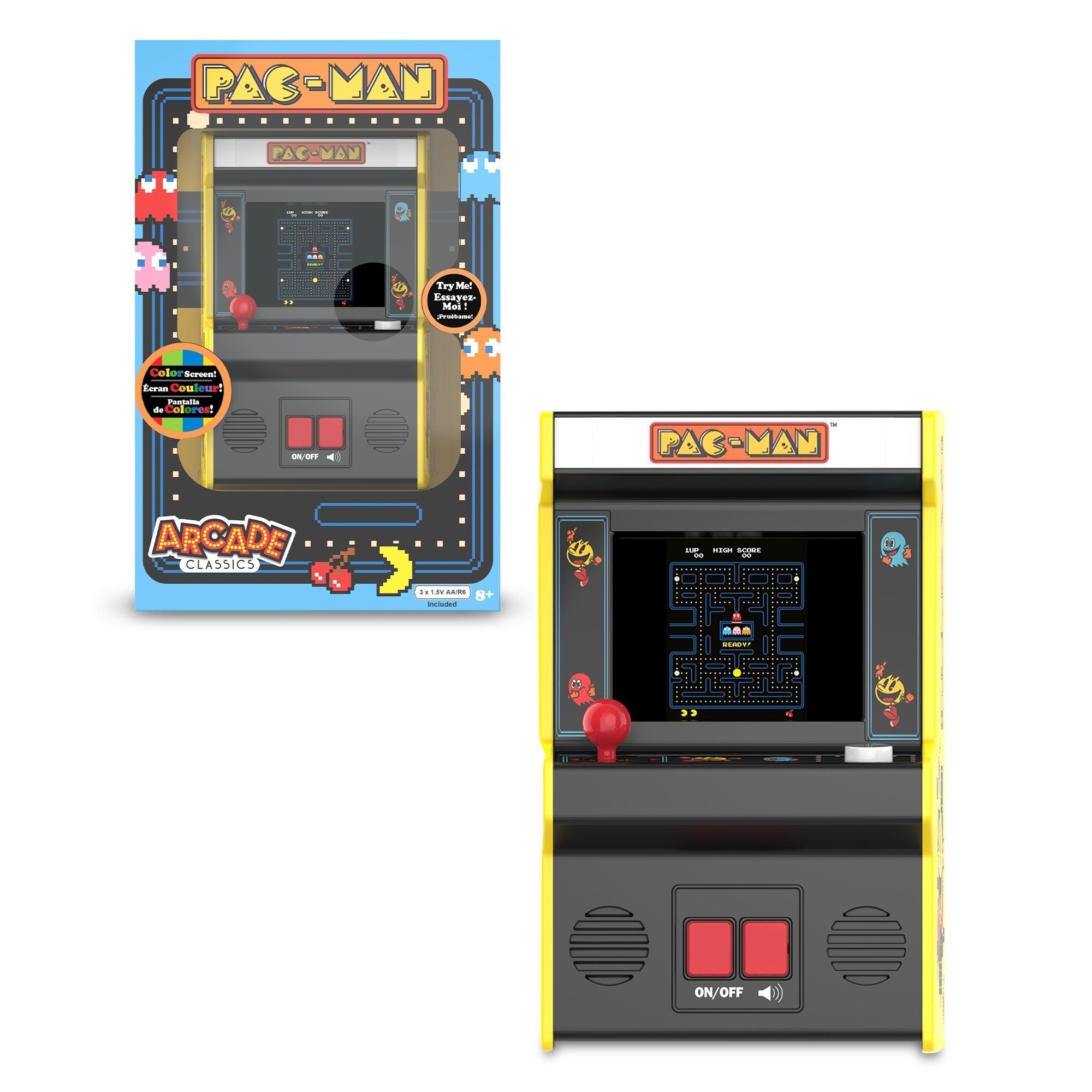 Pac-Man Mini-Handheld-klassisches Arcade-Spiel für Kinder, ab 8 Jahren