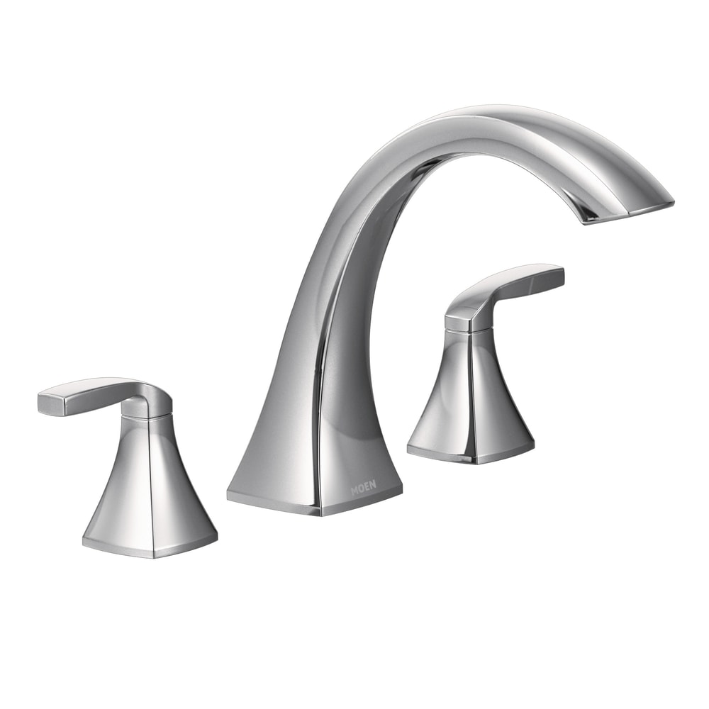 Moen Voss 2-Handle-Deck-Montage römische Wanne Wasserhahn Trimm-Kit, Ventil erforderlich, Chrom