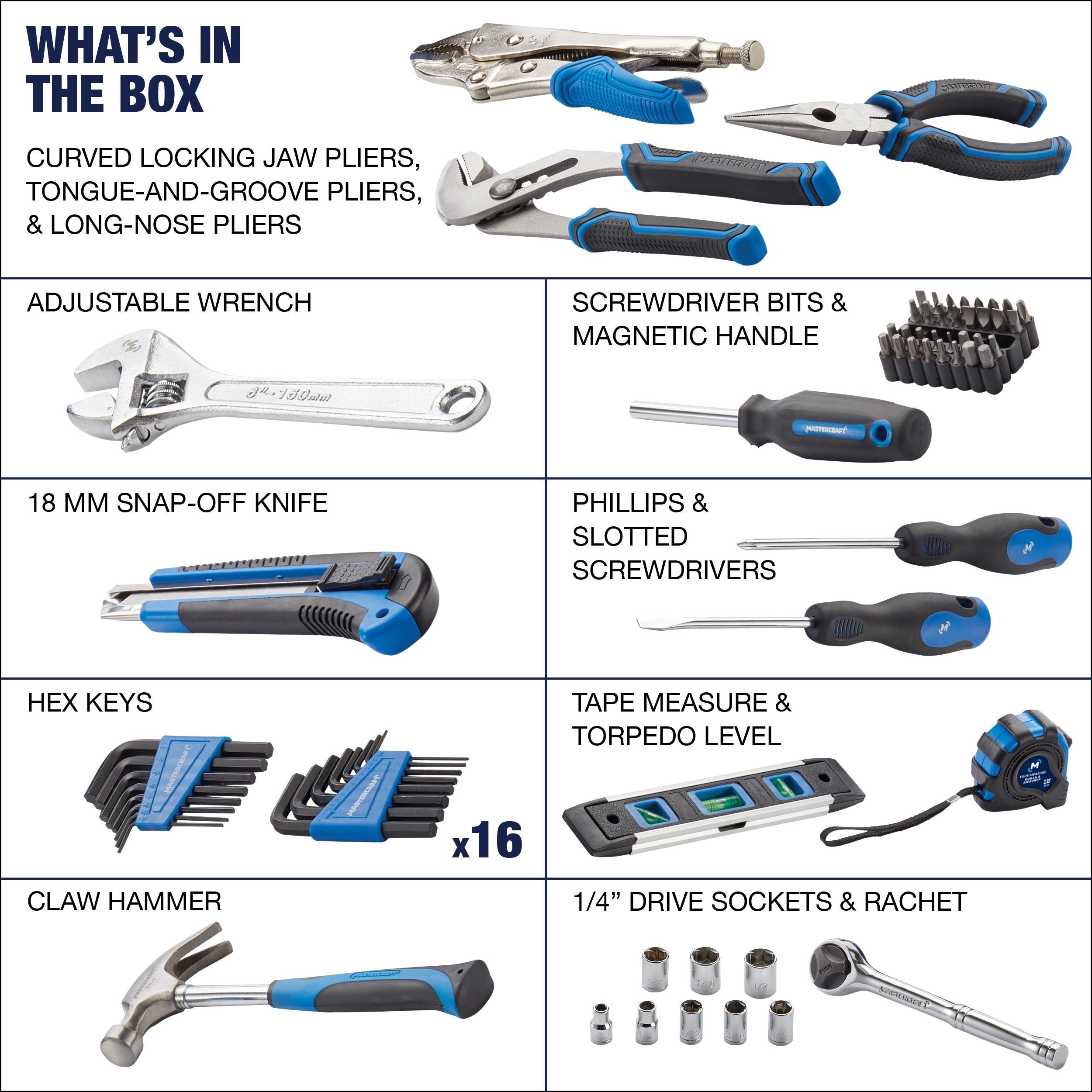 Mastercraft Home-Reparatur-Tool-Set, 69-pc