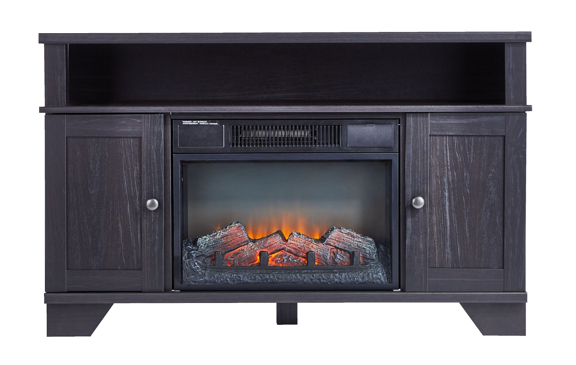 For Living hamilton elektrischer Kamin-TV-Ständer, 44,5-in, 1500W, brauner Cappucino