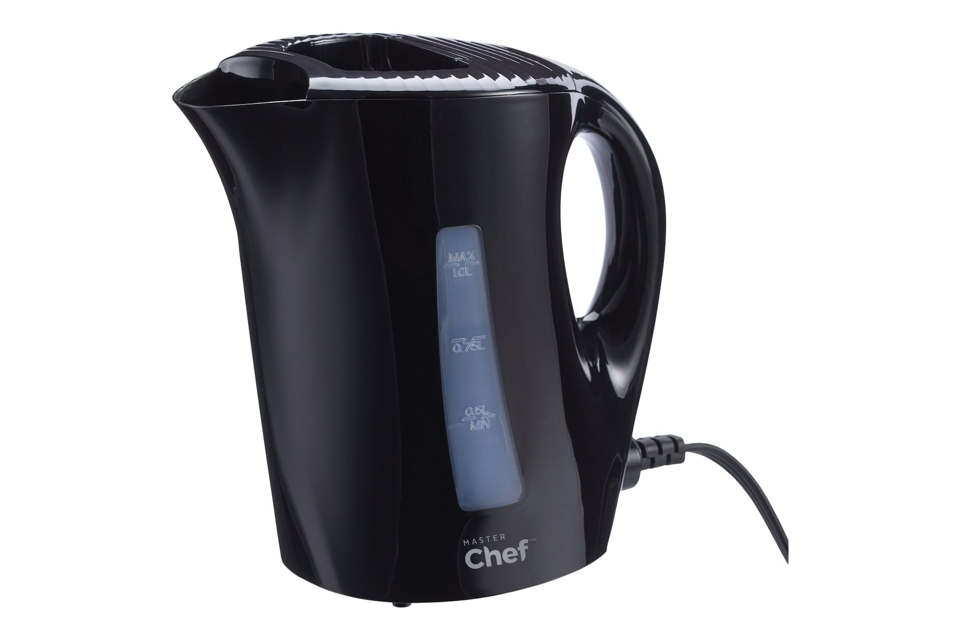 MasterChef Schnürkessel mit Wasserzähler, schwarz, 1-L