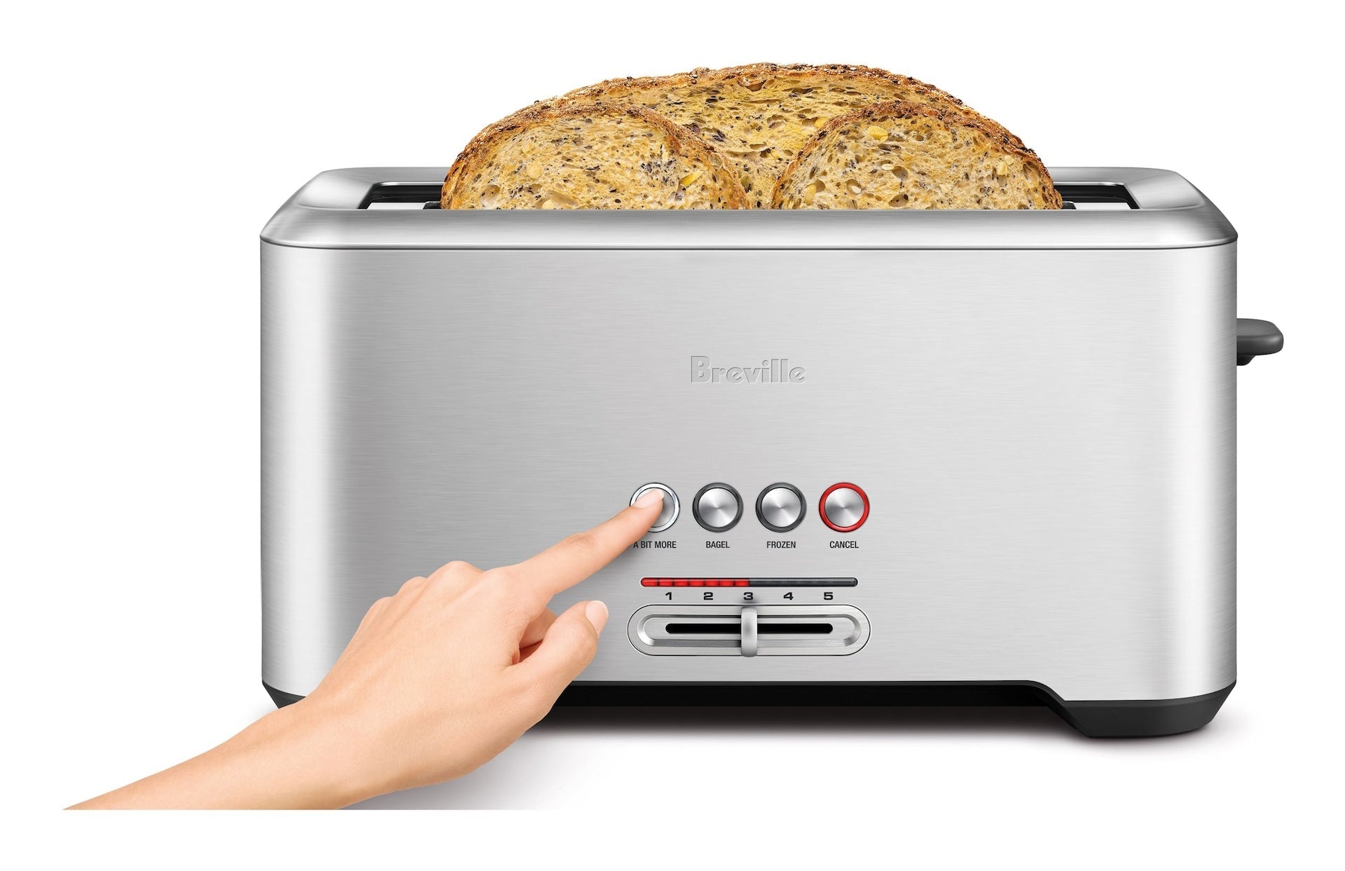 Breville „a bit more 4-Scheiben-Toaster, gebürstet aus Edelstahl