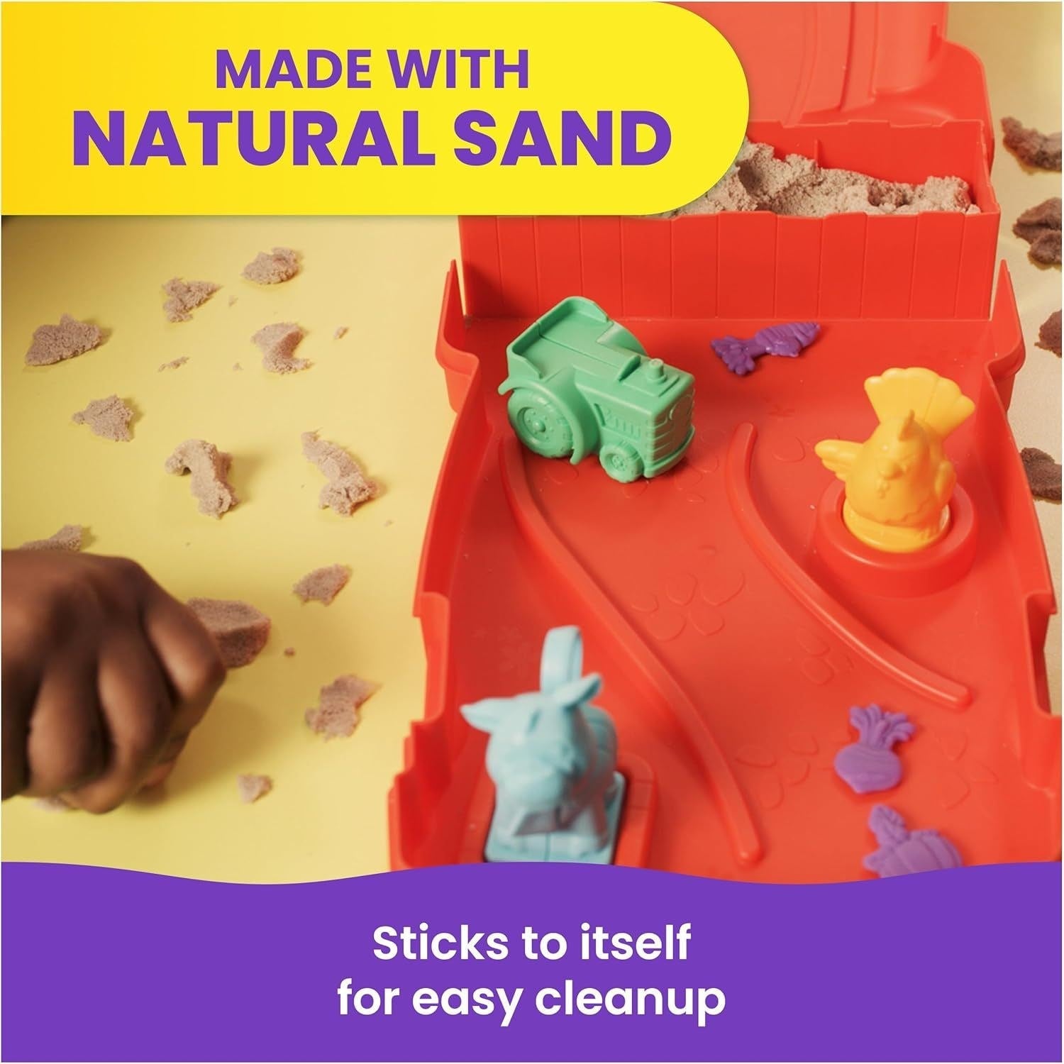 Kinetic Sand Einfarbiger sandiger Bauernhof für Alter von 3+