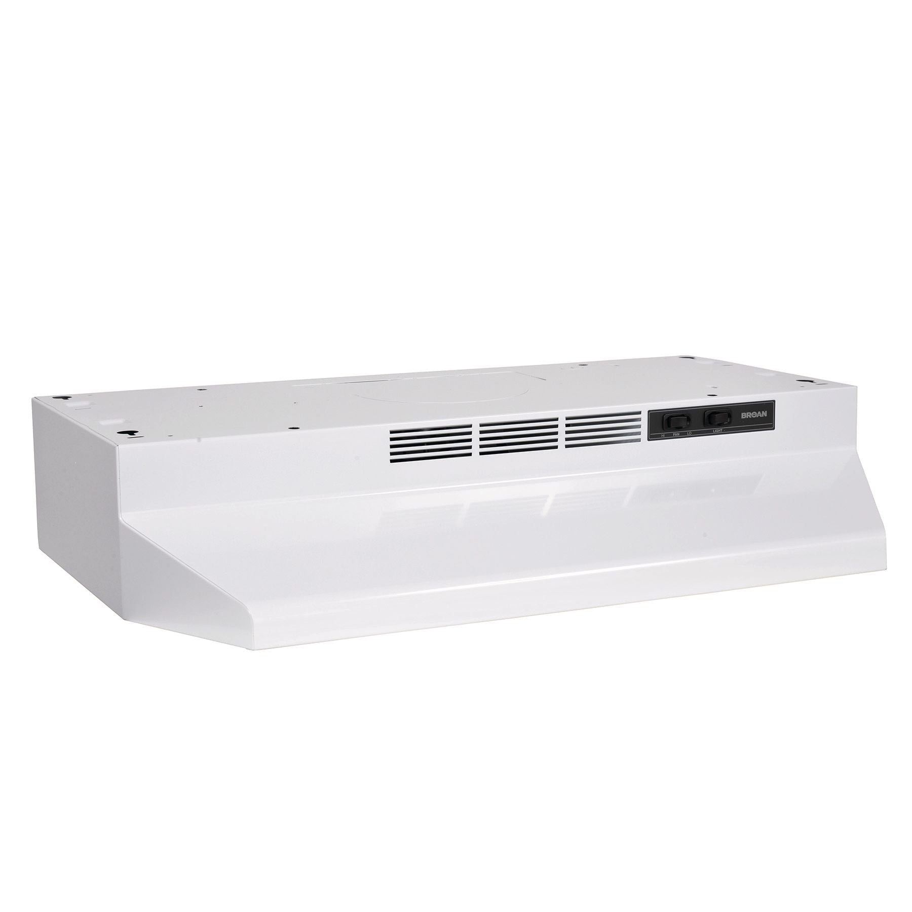 Broan BU2 Serie 230CFM unter Schrank Küche Auspuffventilatorbereich Haube, weiß, 24-in