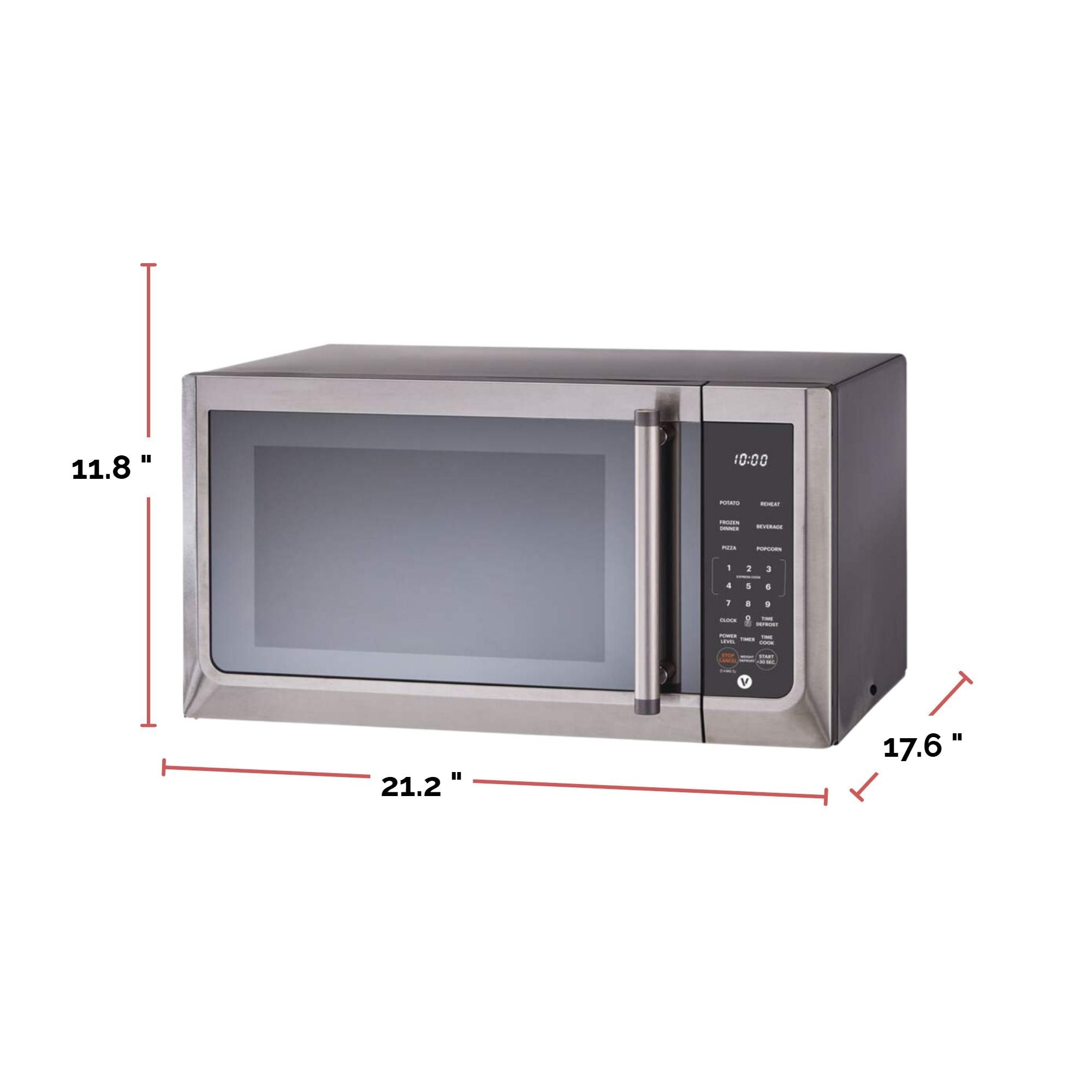 Vida Mikrowelle, Edelstahl, 1,1-cu-ft