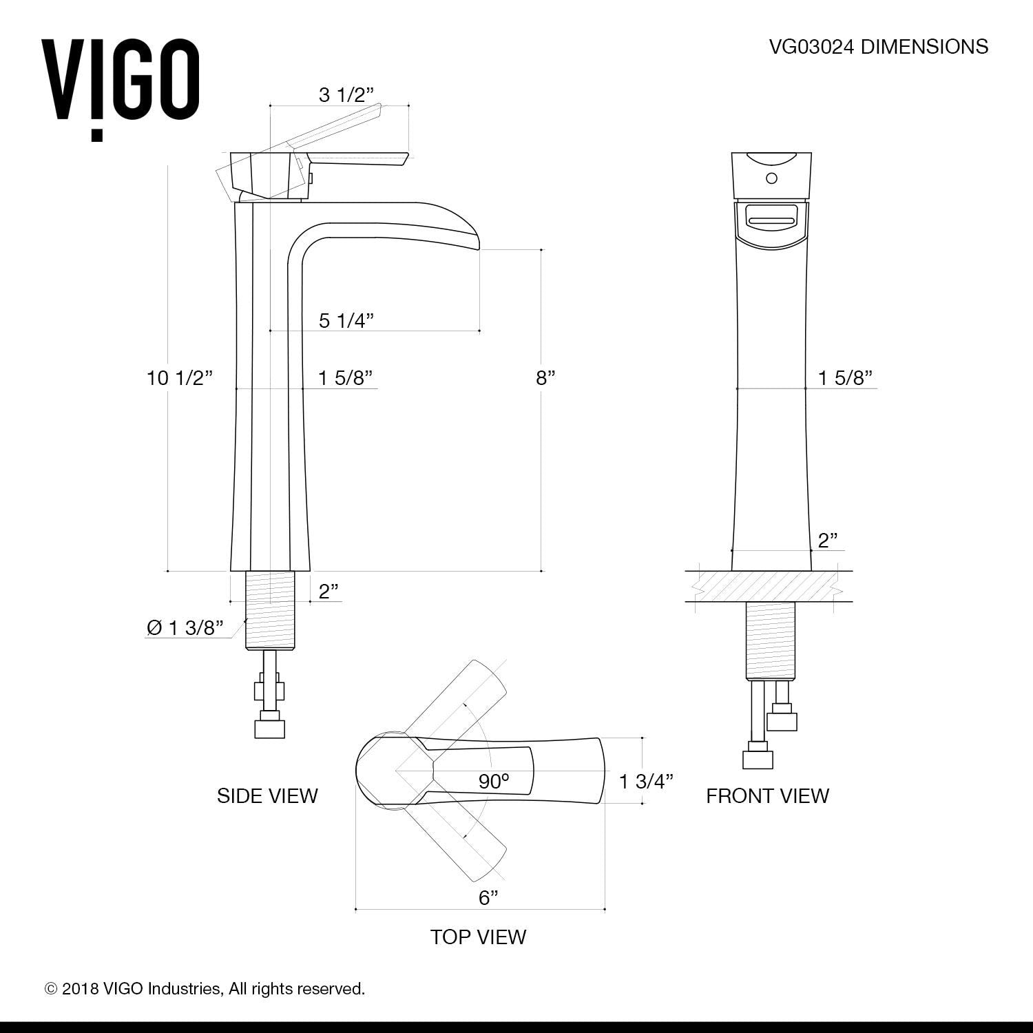 VIGO Sottil matteshell matte black Bad Spüle / Becken mit Niko Wasserhahn und Glas rechteckiges Gefäß