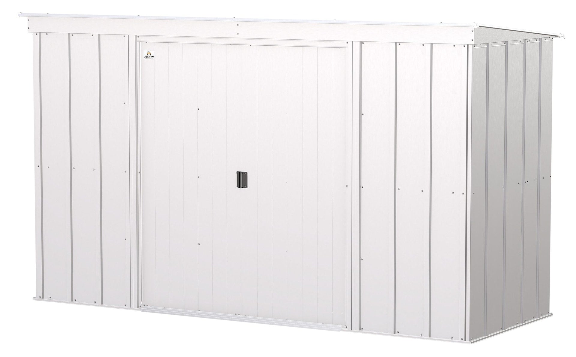 Arrow klassisches Lagerhaus aus verzinktem Stahl, flötengrau, 10-ft x 4-ft