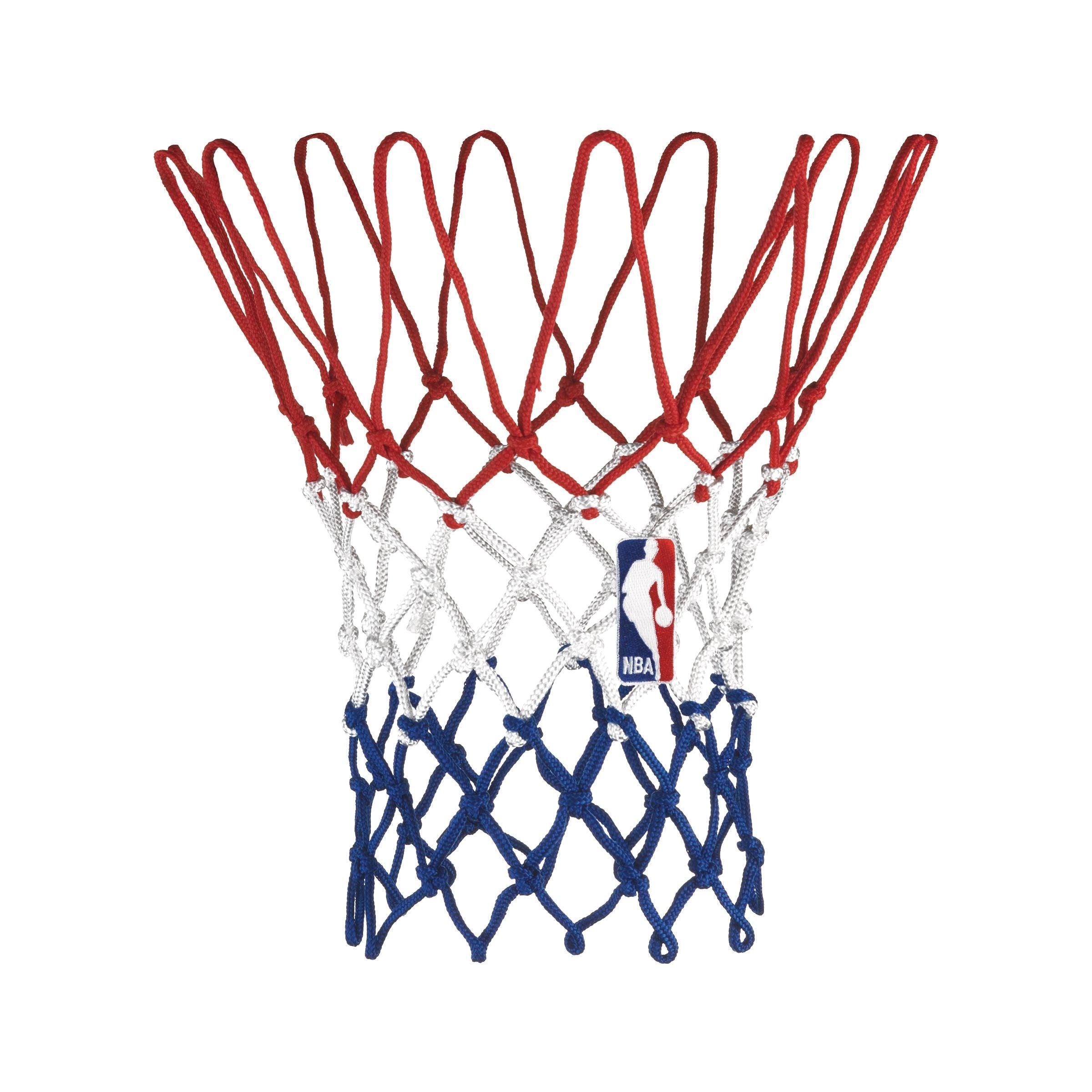 Spalding schweres Basketballnetz für Innen- und Außenbereich, Standard-Basketballnetz, rot/weiß/blau