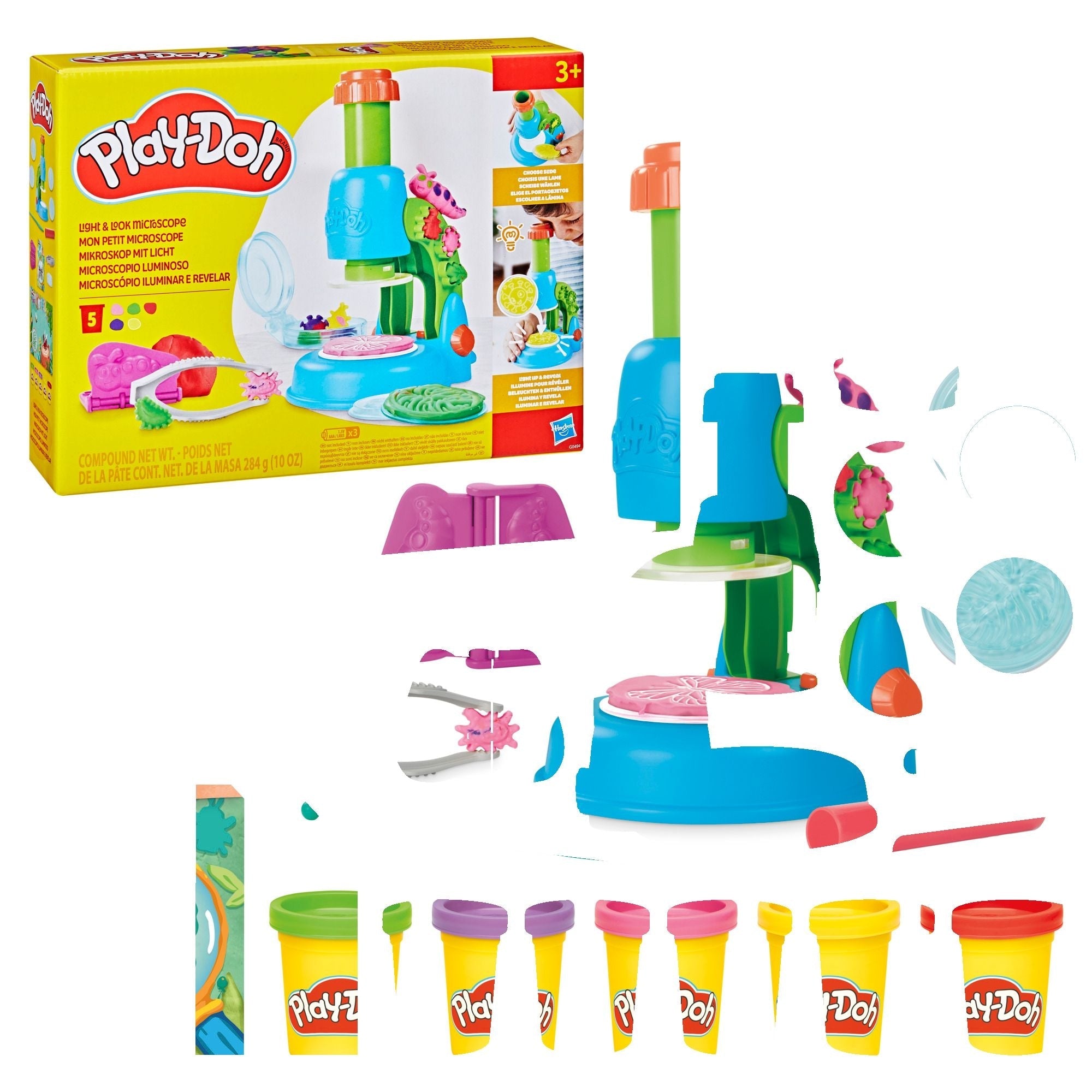 Play-Doh Light-up Mikroskop-Spielgerät mit Glimmenteffekten