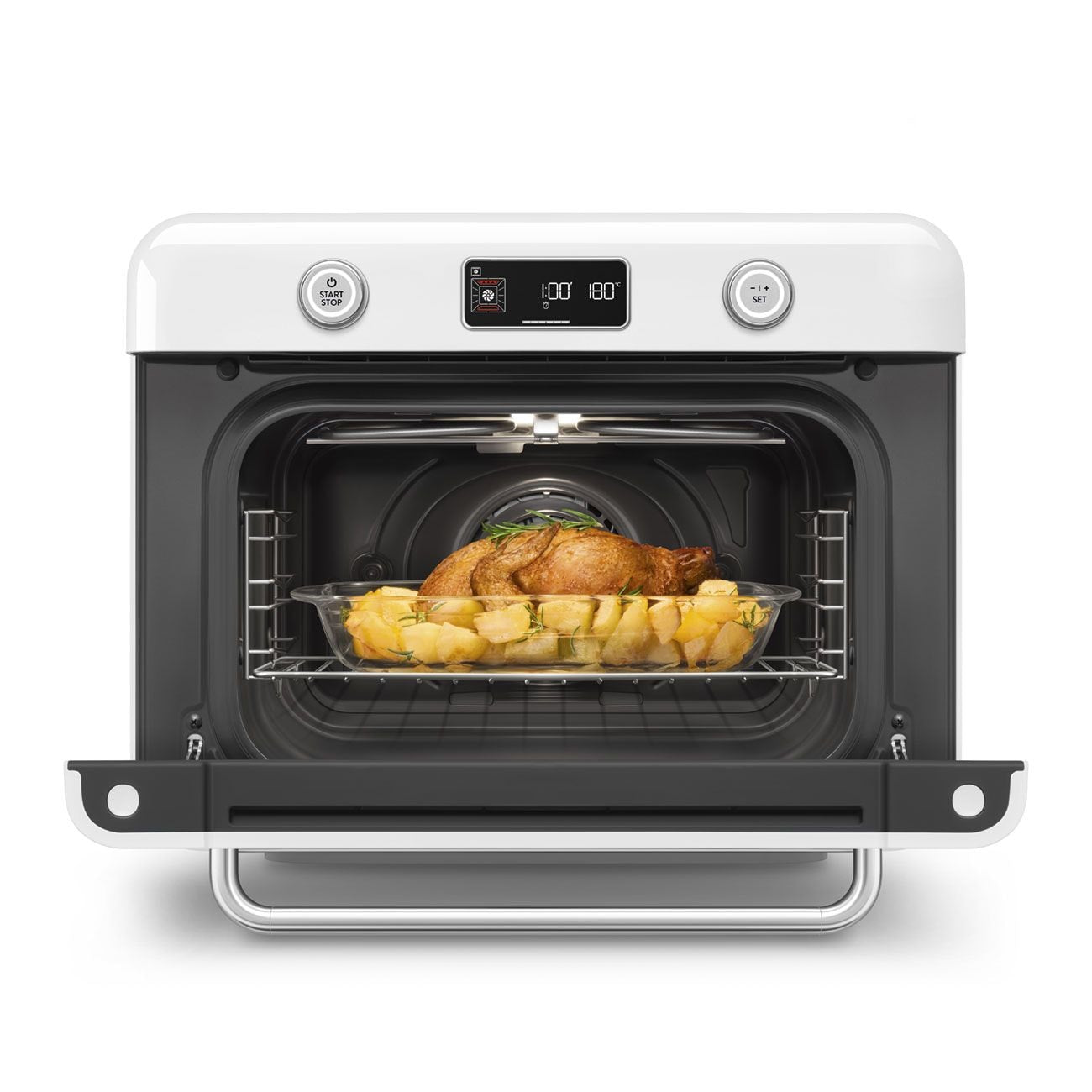 SMEG Combi-Multifunktionsdampfofen mit Luft, weiß