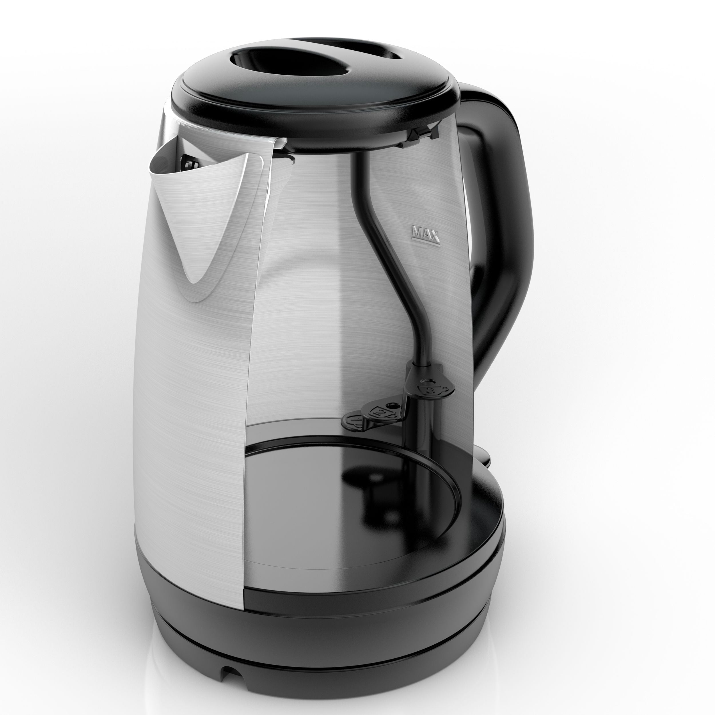 Black & Decker schnurloser Elektrokocher mit Autoabschaltung, Edelstahl, 1,7 l
