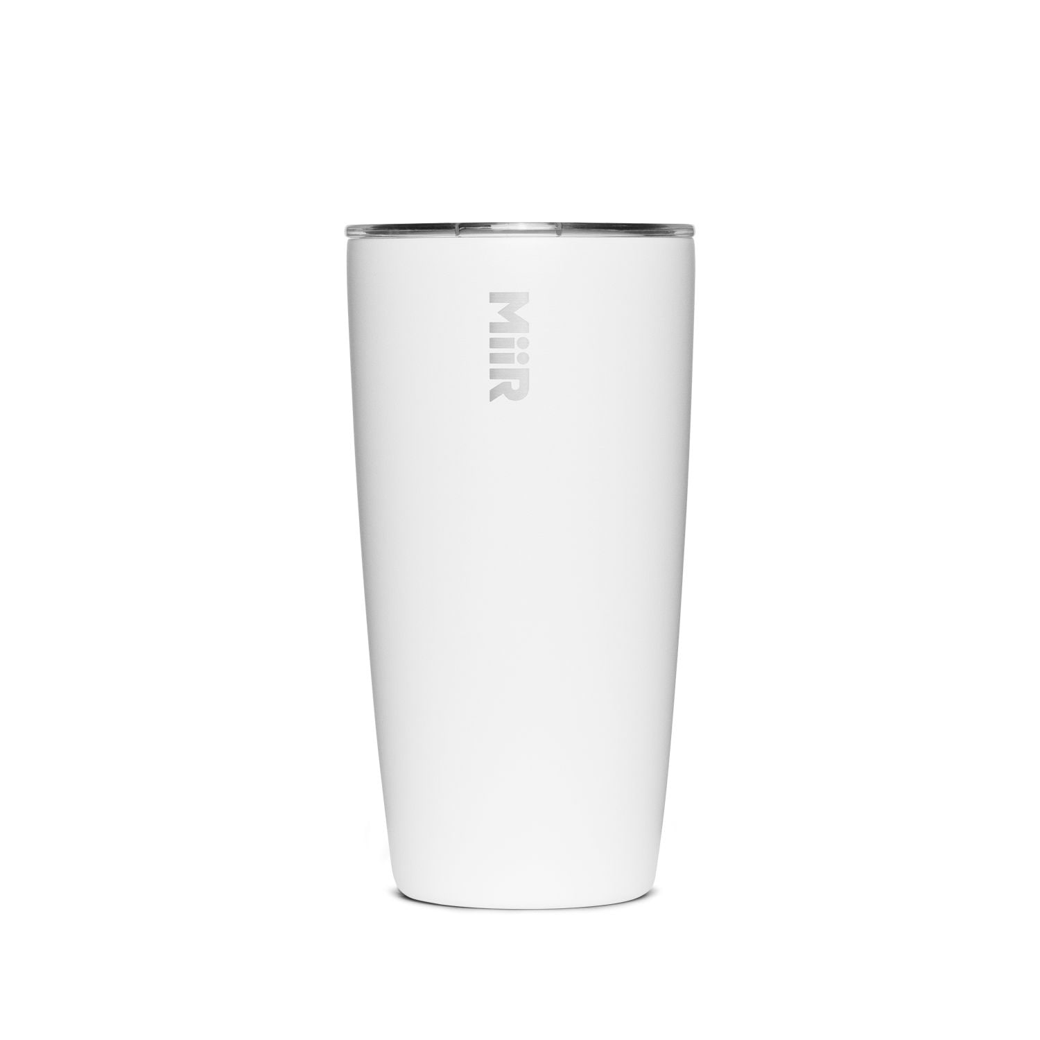 MiiR Edelstahl isolierte Reisezuhaltung mit Pressfit-Schiebedeckel, weiß, 16-oz
