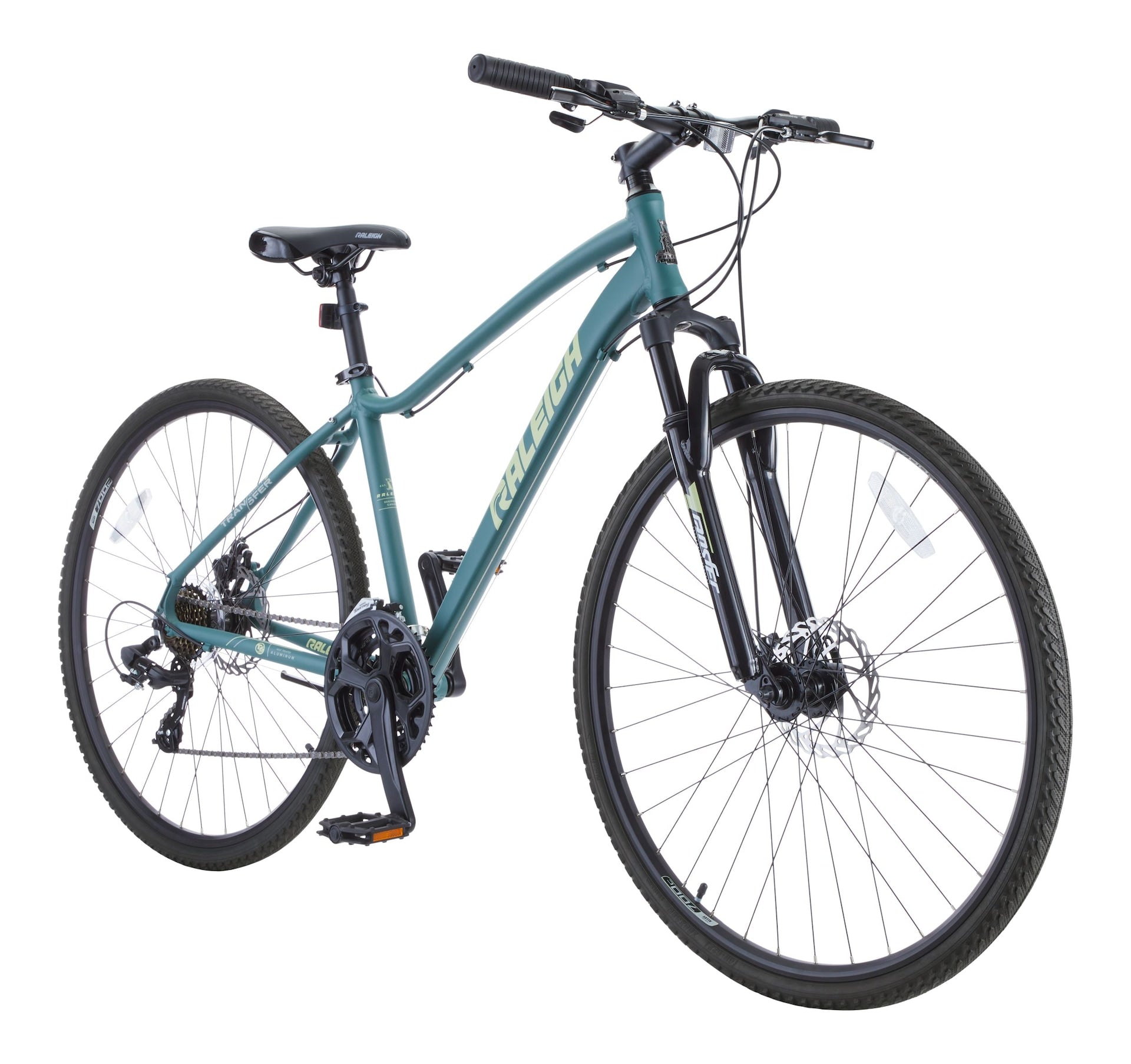 Raleigh begegnen Hybrid-Fahrrad mit Legierung Scheibenbremsen, 700C, teal