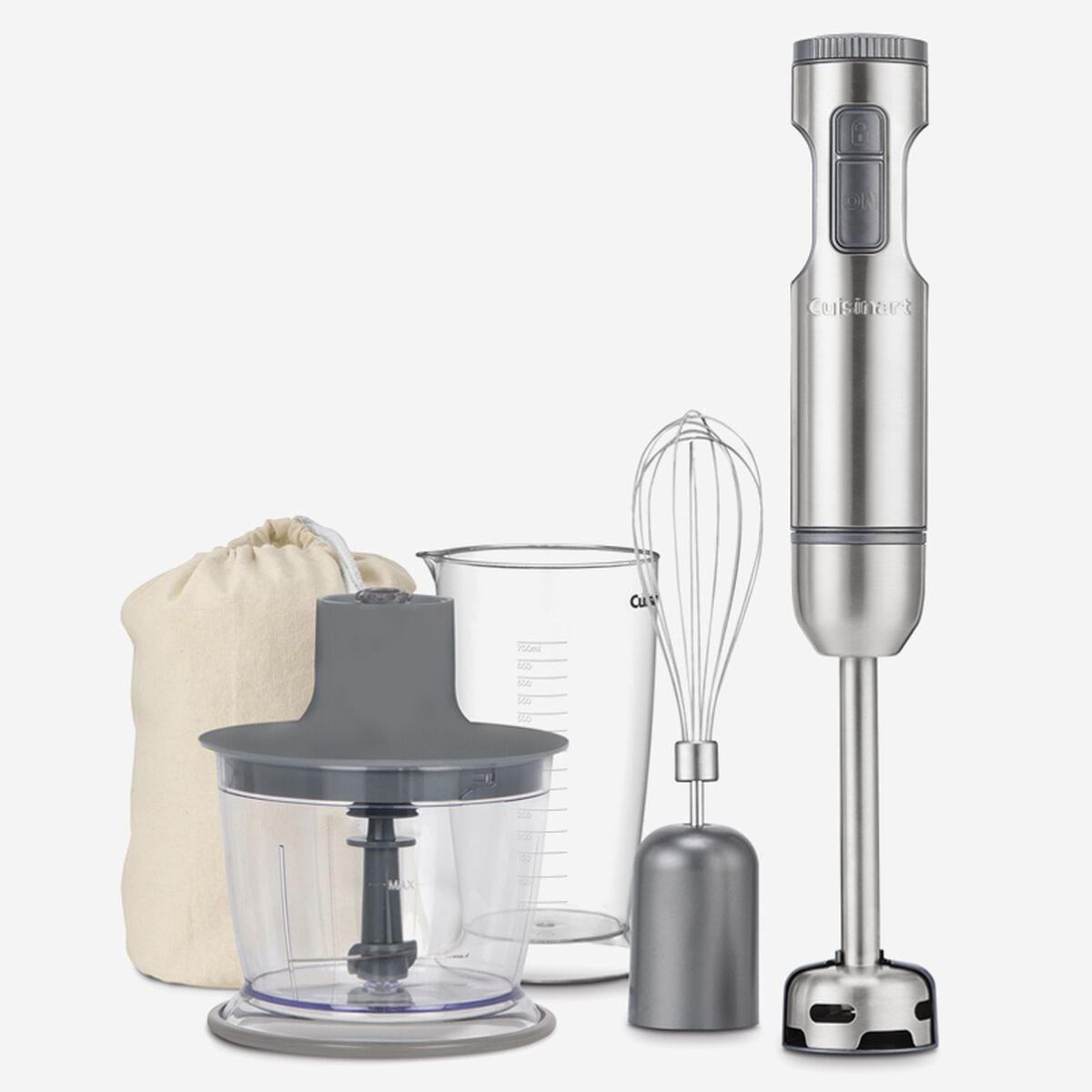 Cuisinart Smartstick 2-Speed-Handmixer mit Chopper & Whiskey-Befestigungen, aus rostfreiem Stahl
