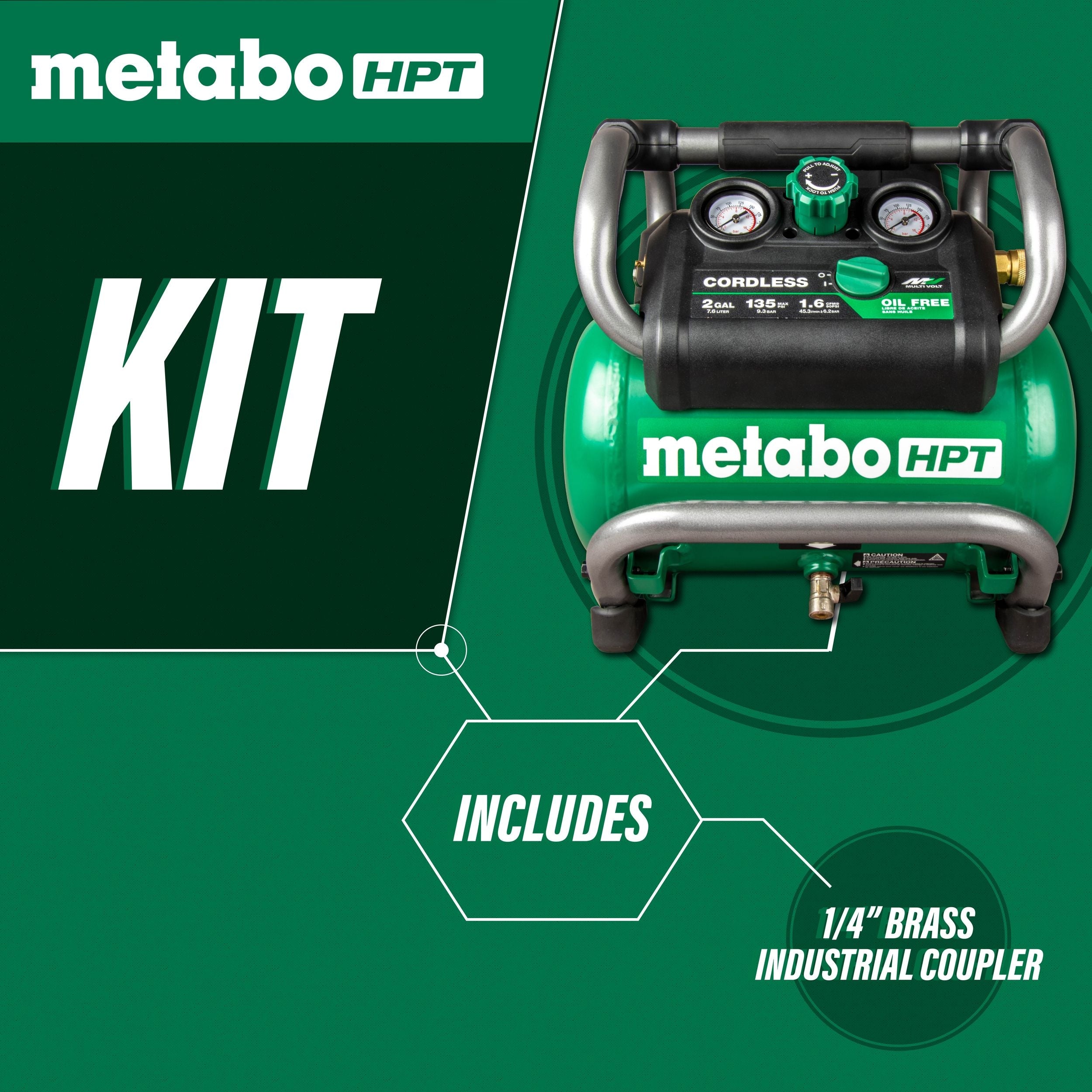 Metabo HPT 36V schnurloser Luftkompressor, 2-Gal