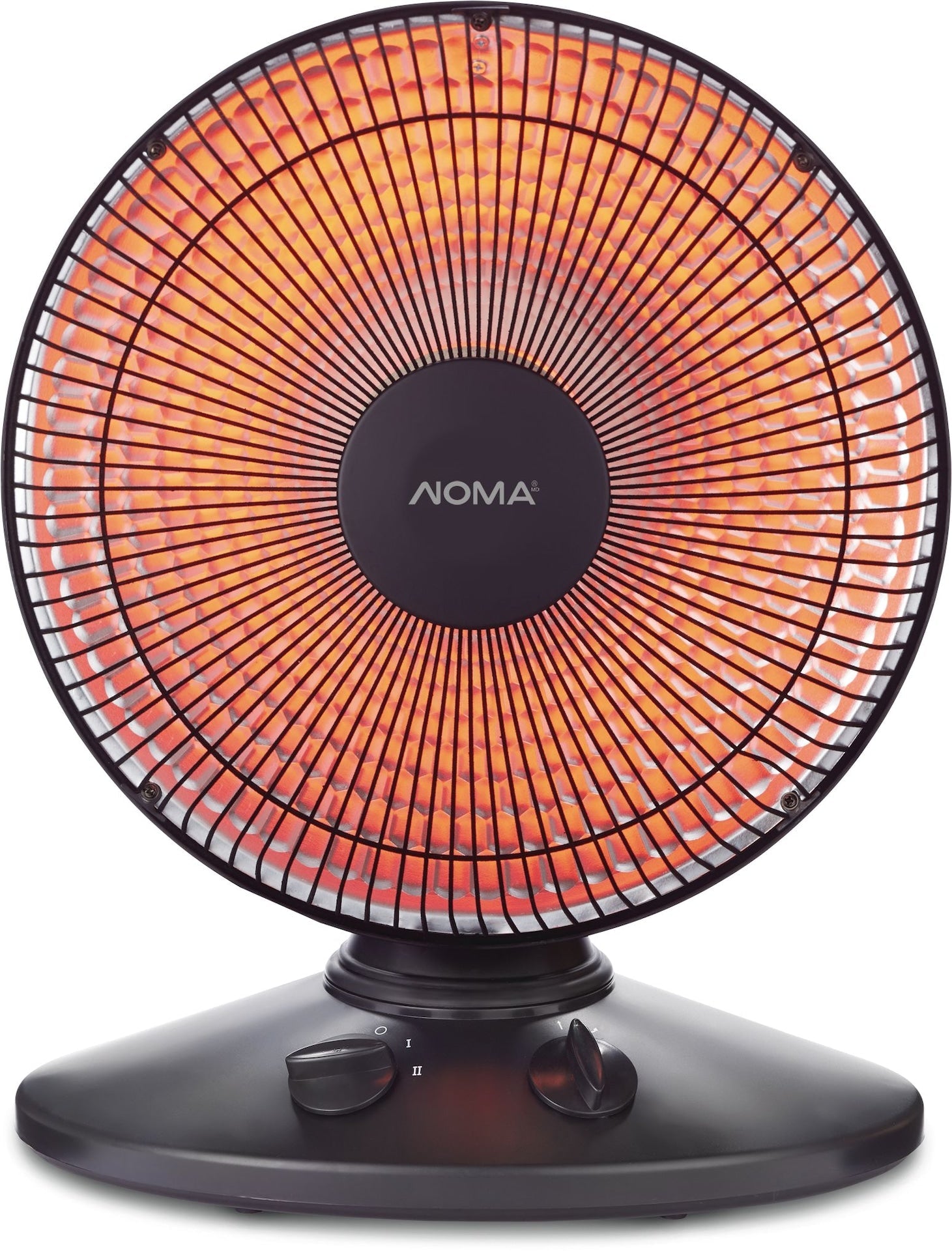 NOMA Tragbare oszillierende Parabolschüssel, tragbare elektrische Heizstrahler, 1000 W, schwarz