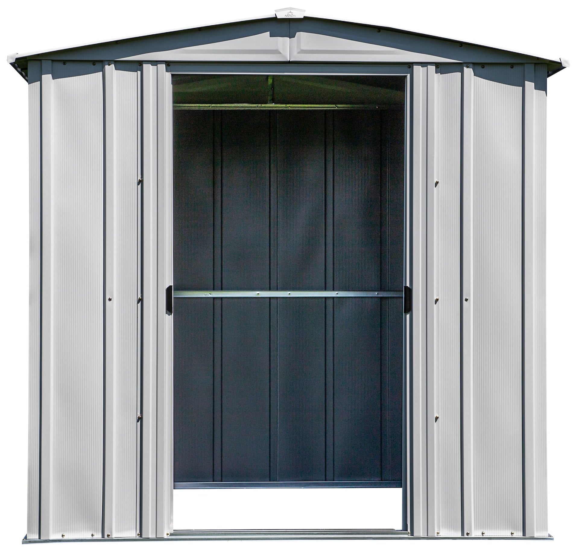 Arrow klassisches Lagerhaus aus verzinktem Stahl, flötengrau, 6-ft x 5-ft
