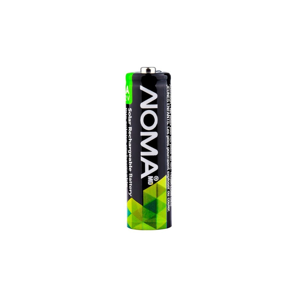 NOMA 300mAh Outdoor-Solarbatterien – AA ni-mh wiederaufladbar (4-Pack, 1.2V)