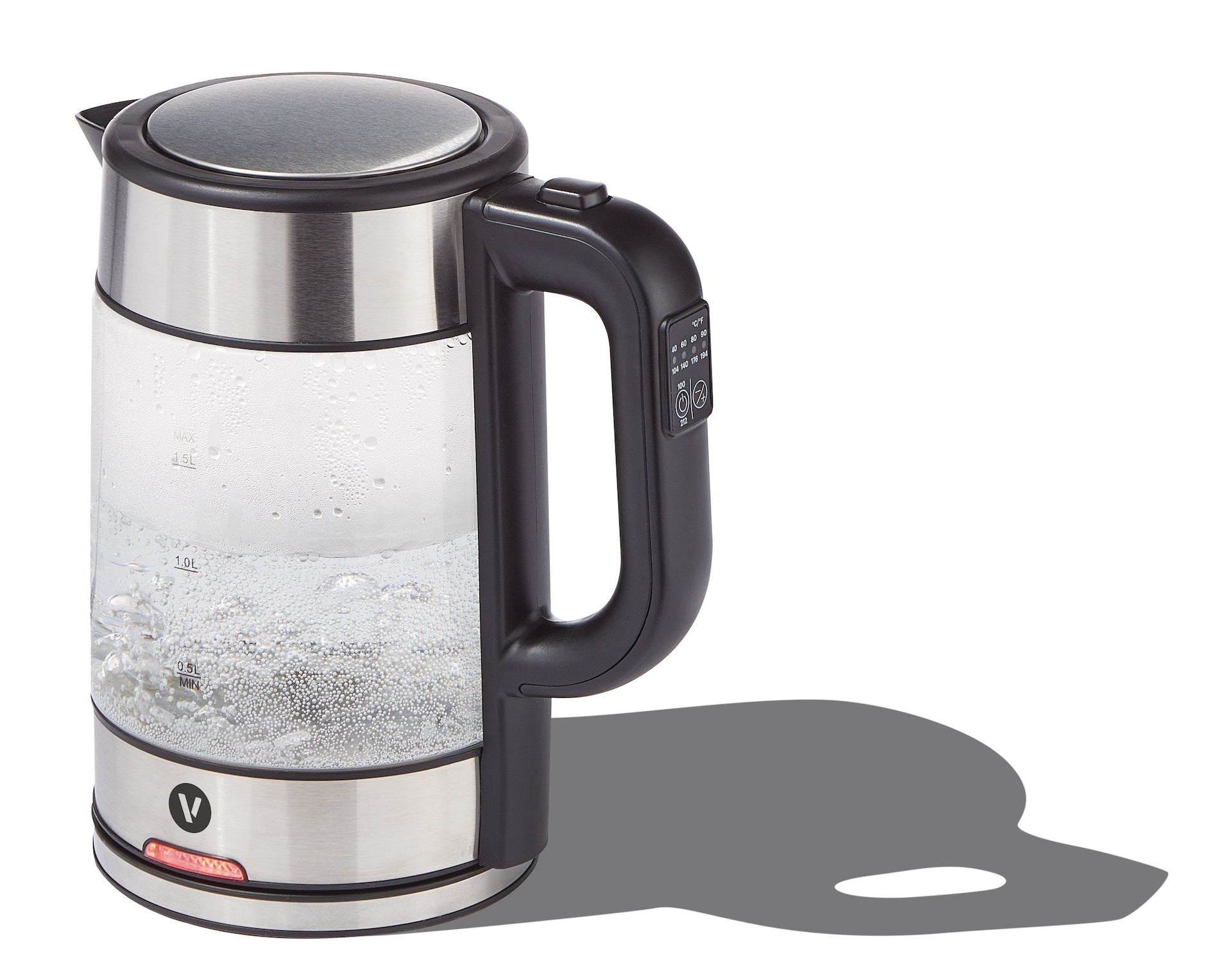 Vida by PADERNO Glaskessel mit variabler Temperatur, 1,7-l