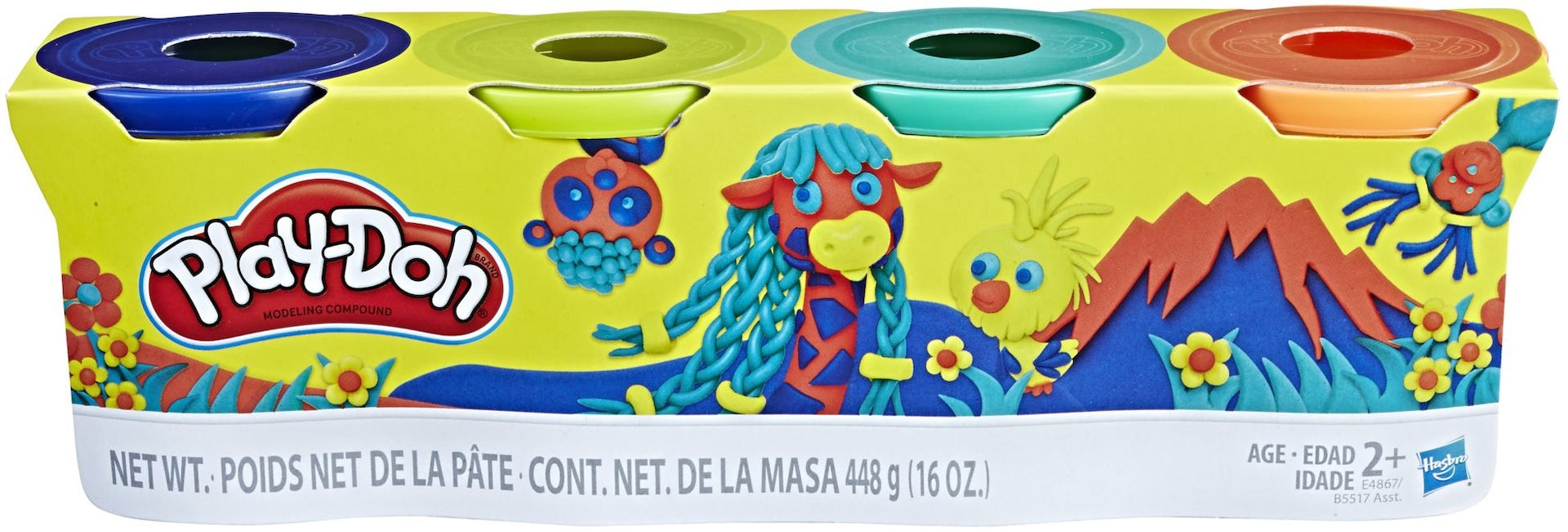Hasbro Play-Doh-Modellierung von Kreativspielzeug für Kleinkinder, sortiert 4 PK, ab 2 Jahren