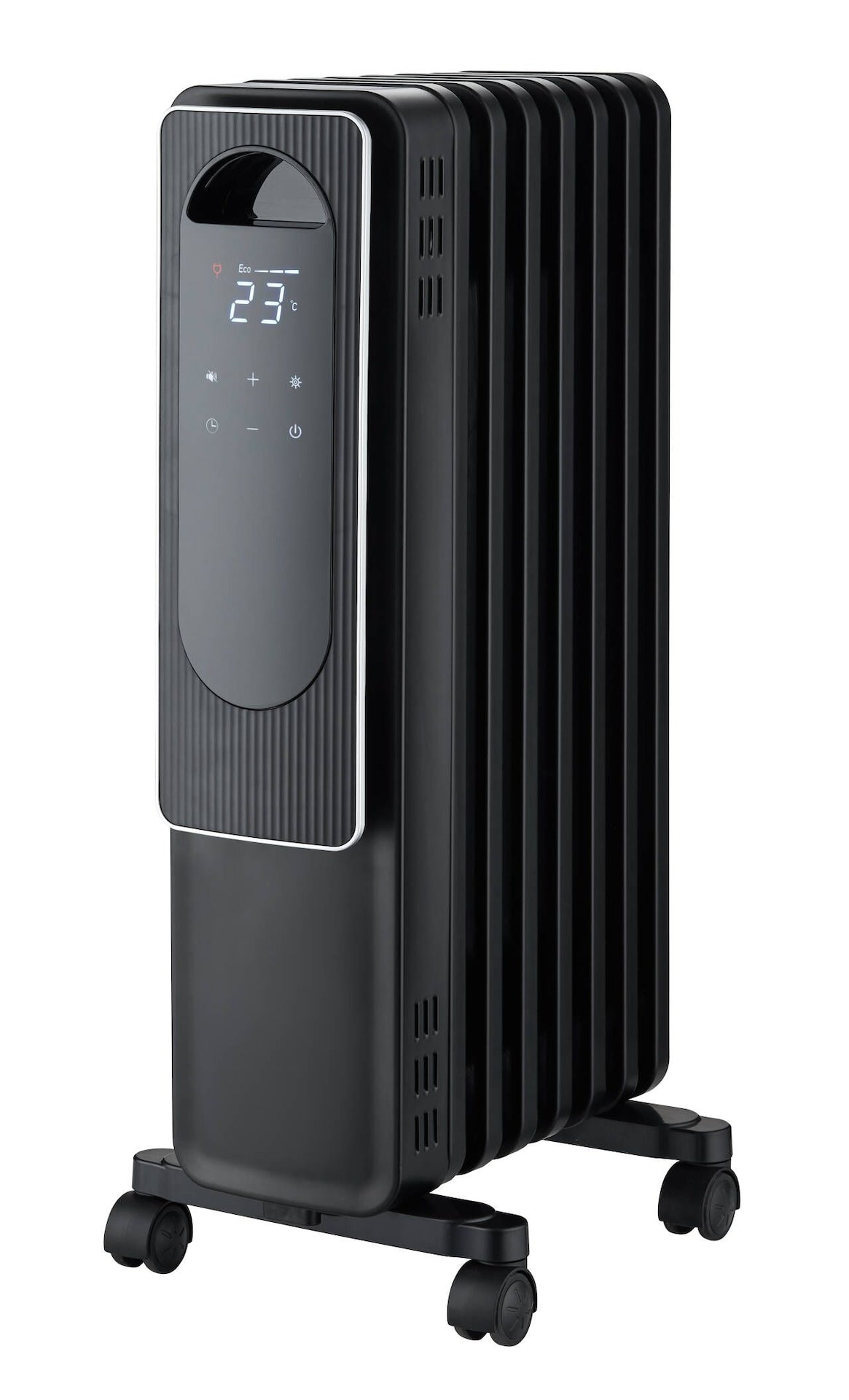 NOMA Digitale elektrische ölgefüllte Heizkörper mit Fernbedienung, 1500W, schwarz