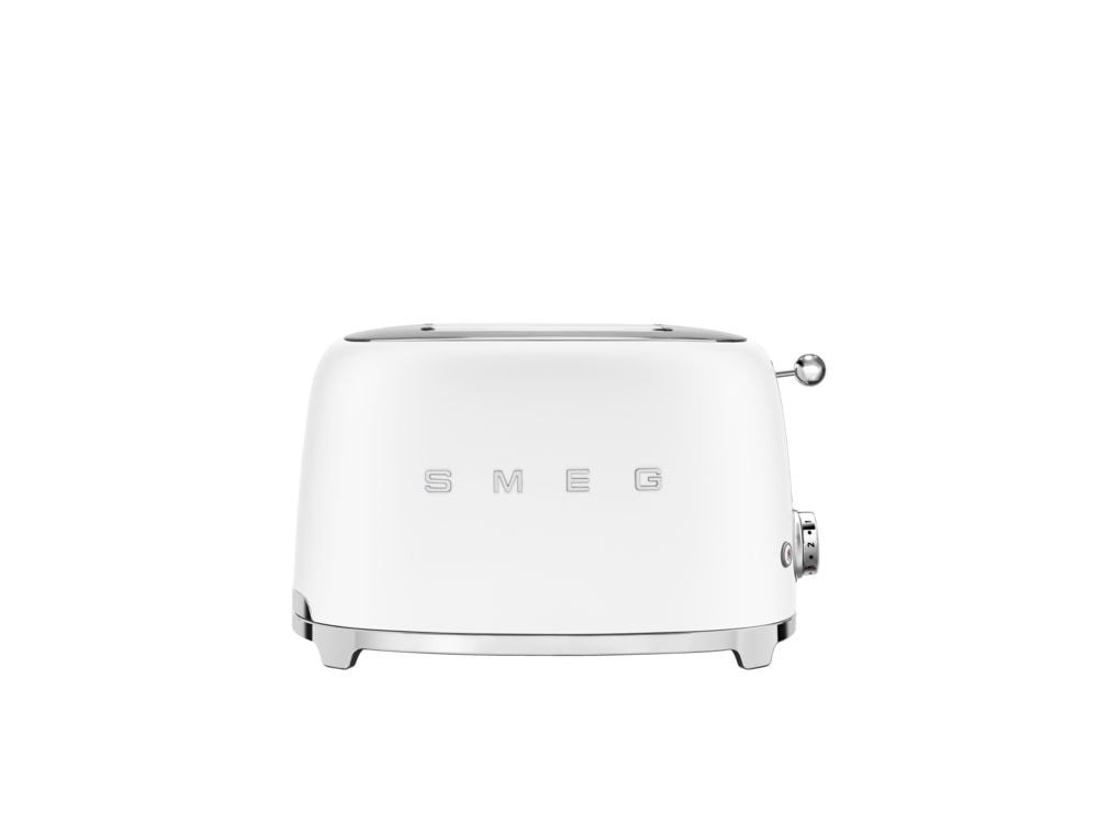 Smeg 50 Retro-Stil breiten Slot Pop-up Elektro-Toaster mit 6 Einstellungen, 2-Scheiben, matt weiß