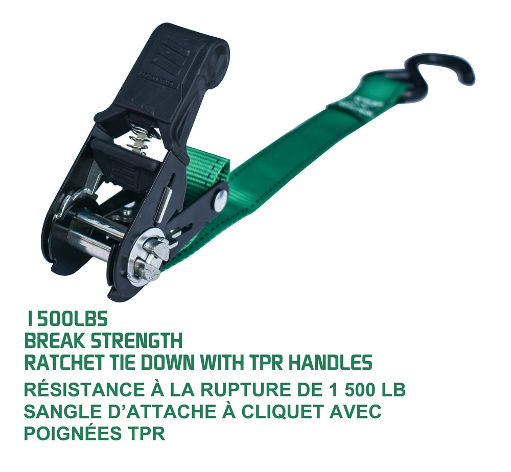 MotoMaster 1.500-lb gepolsterte Ratschenbindebänder, wetterfest, 1-in x 6-ft, 2-pk