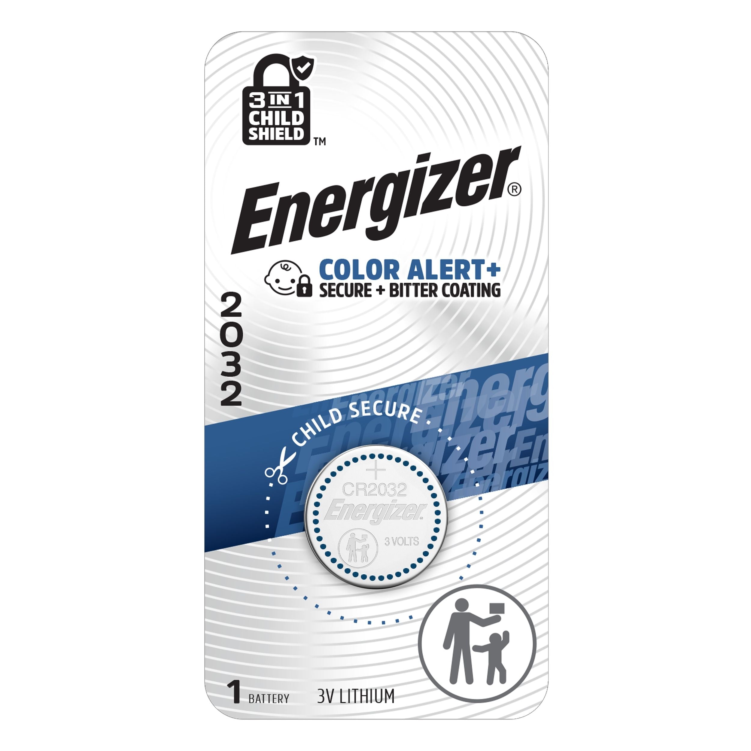 Energizer 1-pk CR2032 3V / 3 Volt Lithium-Münzzellenbatterie, langlebig