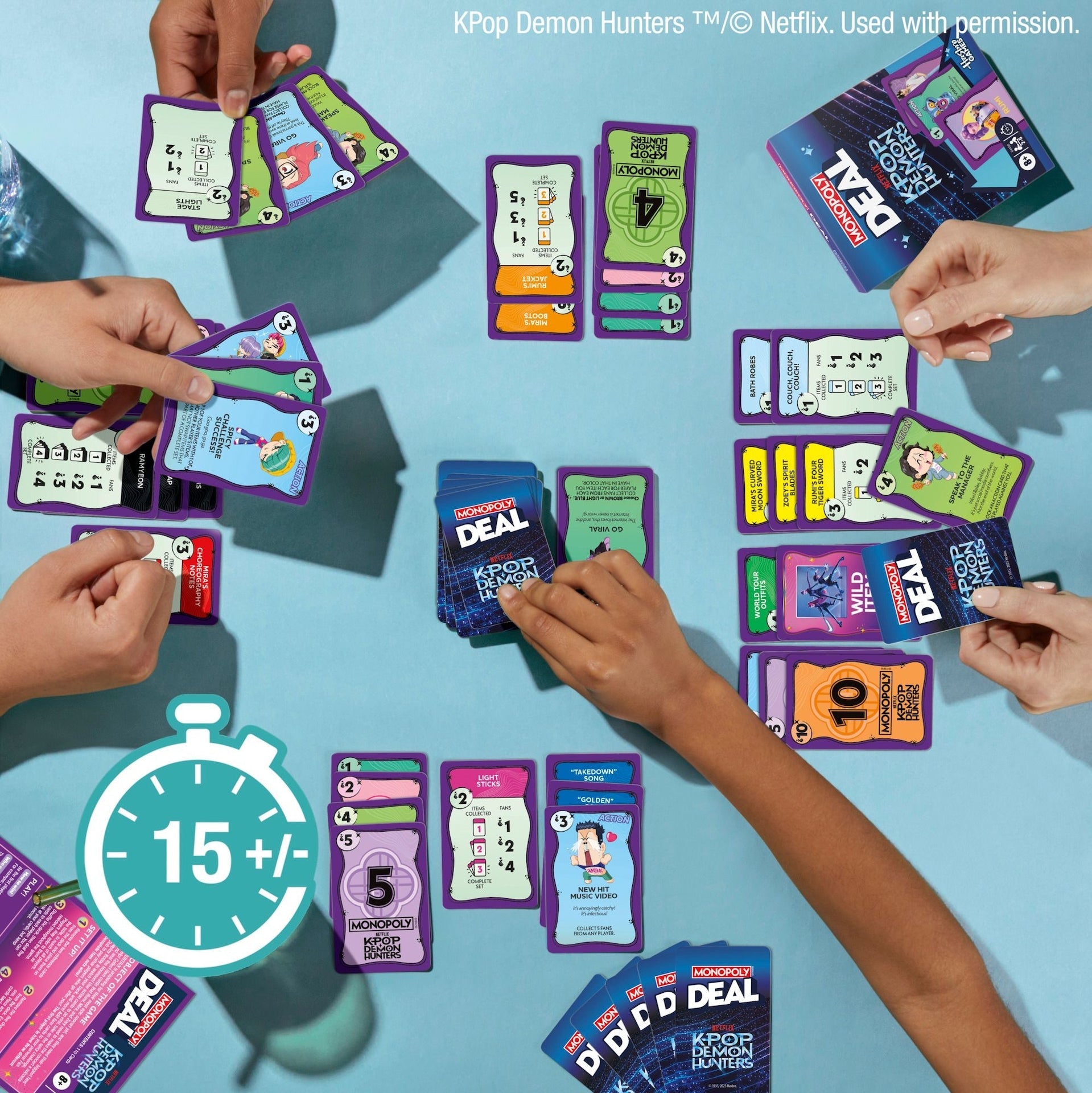 Monopoly Deal KPOP Dämonenjäger, zweisprachig
